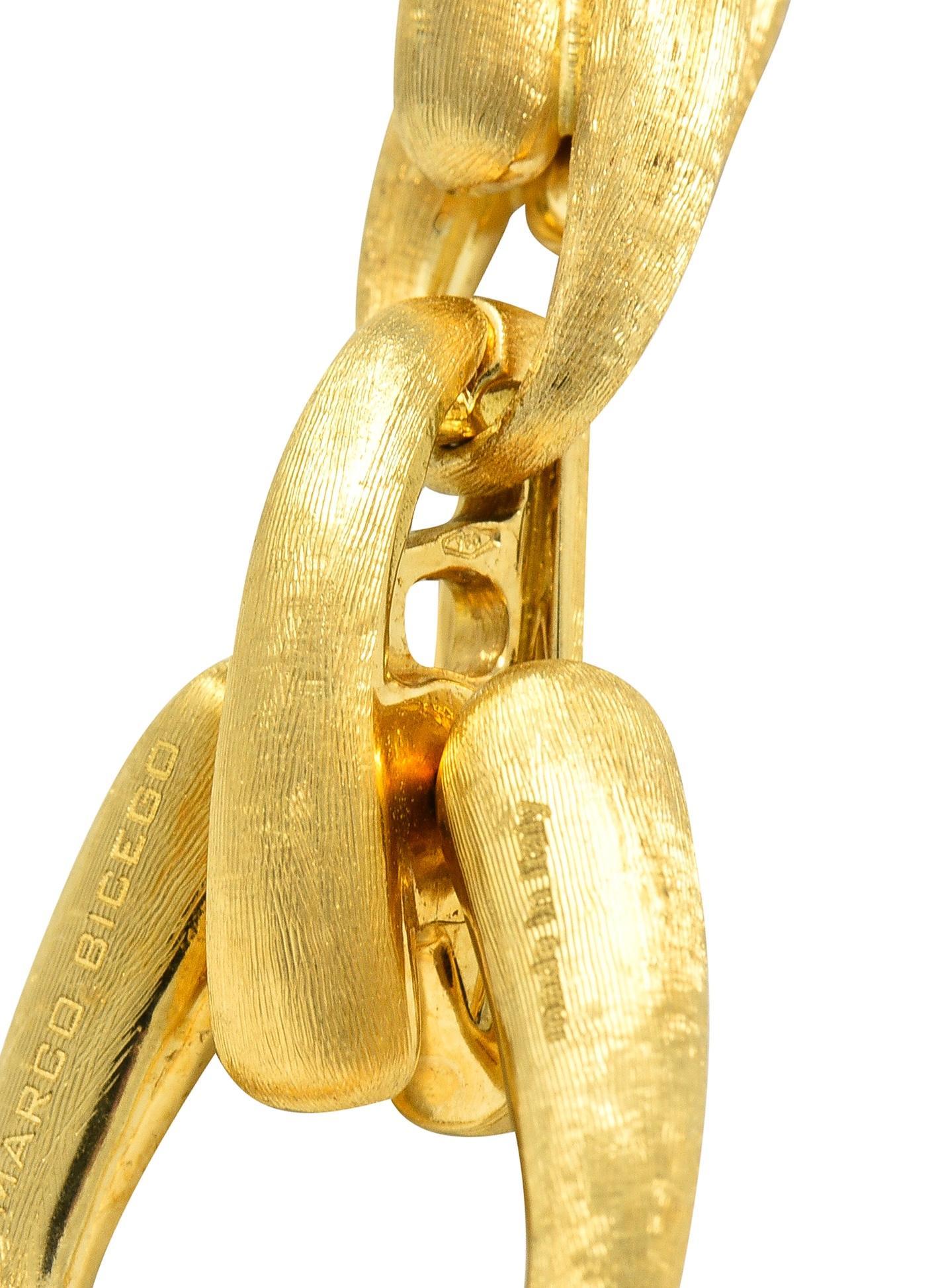 Maro Bicego Brushed 18 Karat Yellow Gold Multi-Strand U Link Lucia Necklace For Sale 7