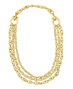 Maro Bicego Brushed 18 Karat Yellow Gold Multi-Strand U Link Lucia Necklace