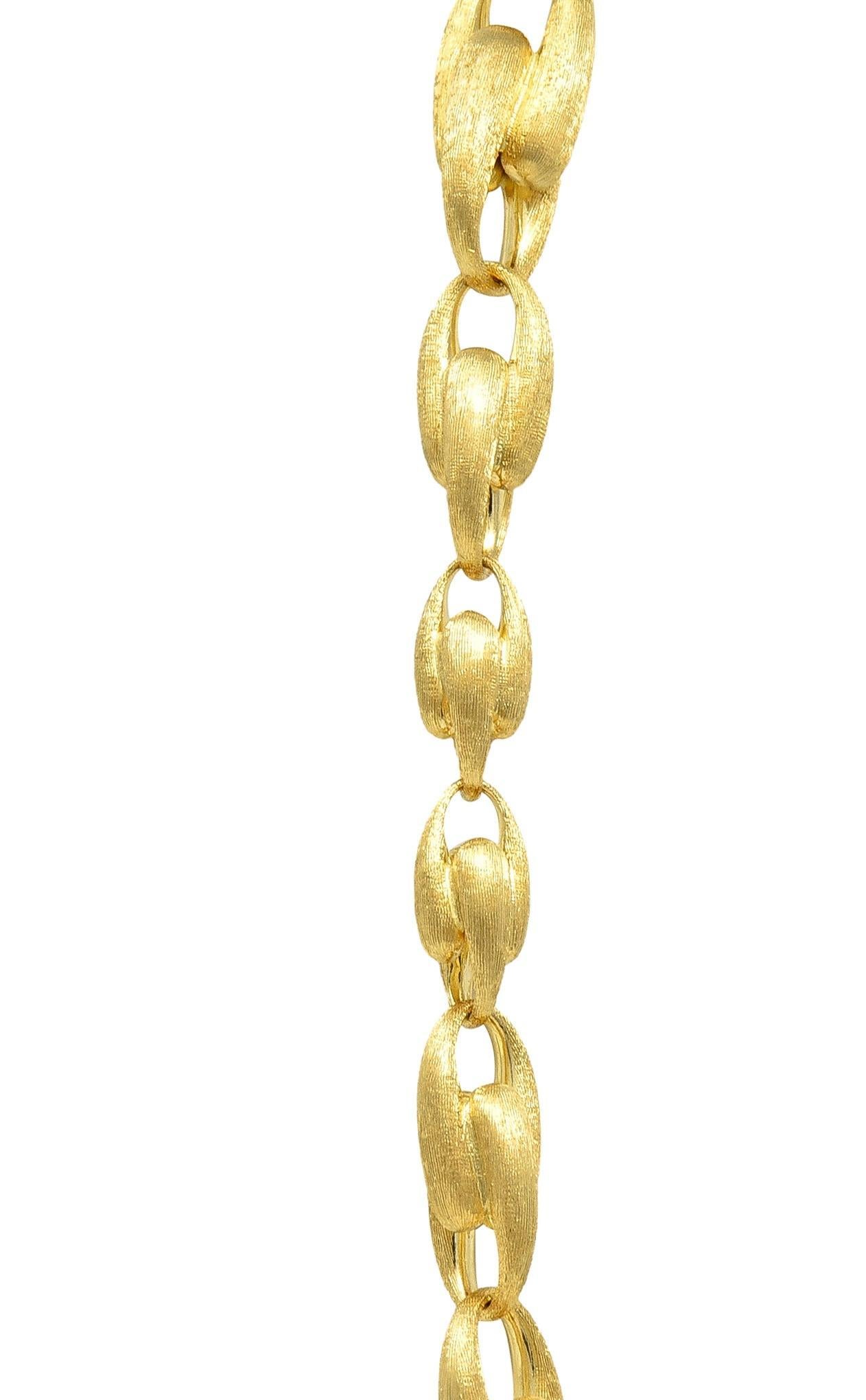 Maro Bicego Brushed 18 Karat Yellow Gold Multi-Strand U Link Lucia Necklace For Sale 5