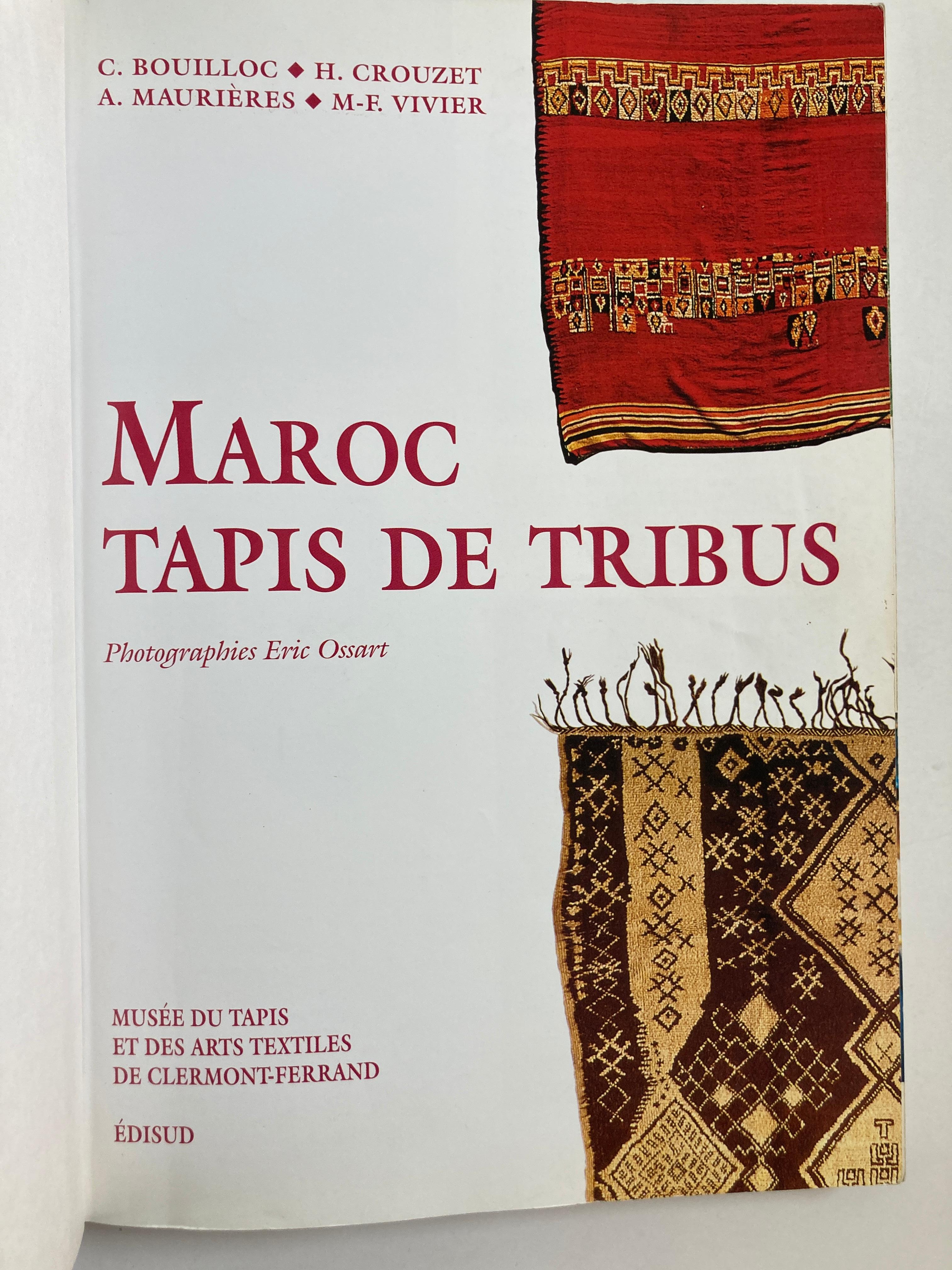 Maroc Tapis de tribus 'French' Moroccan Tribal Rugs Paperback Book In Good Condition For Sale In North Hollywood, CA