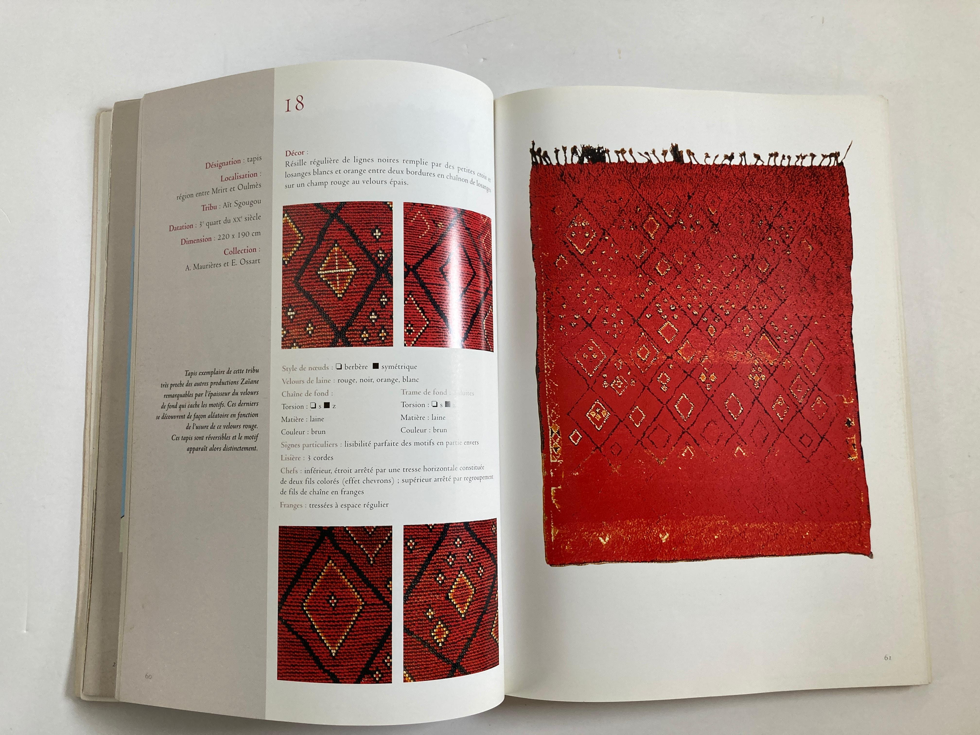 20th Century Maroc Tapis de tribus 'French' Moroccan Tribal Rugs Paperback Book For Sale