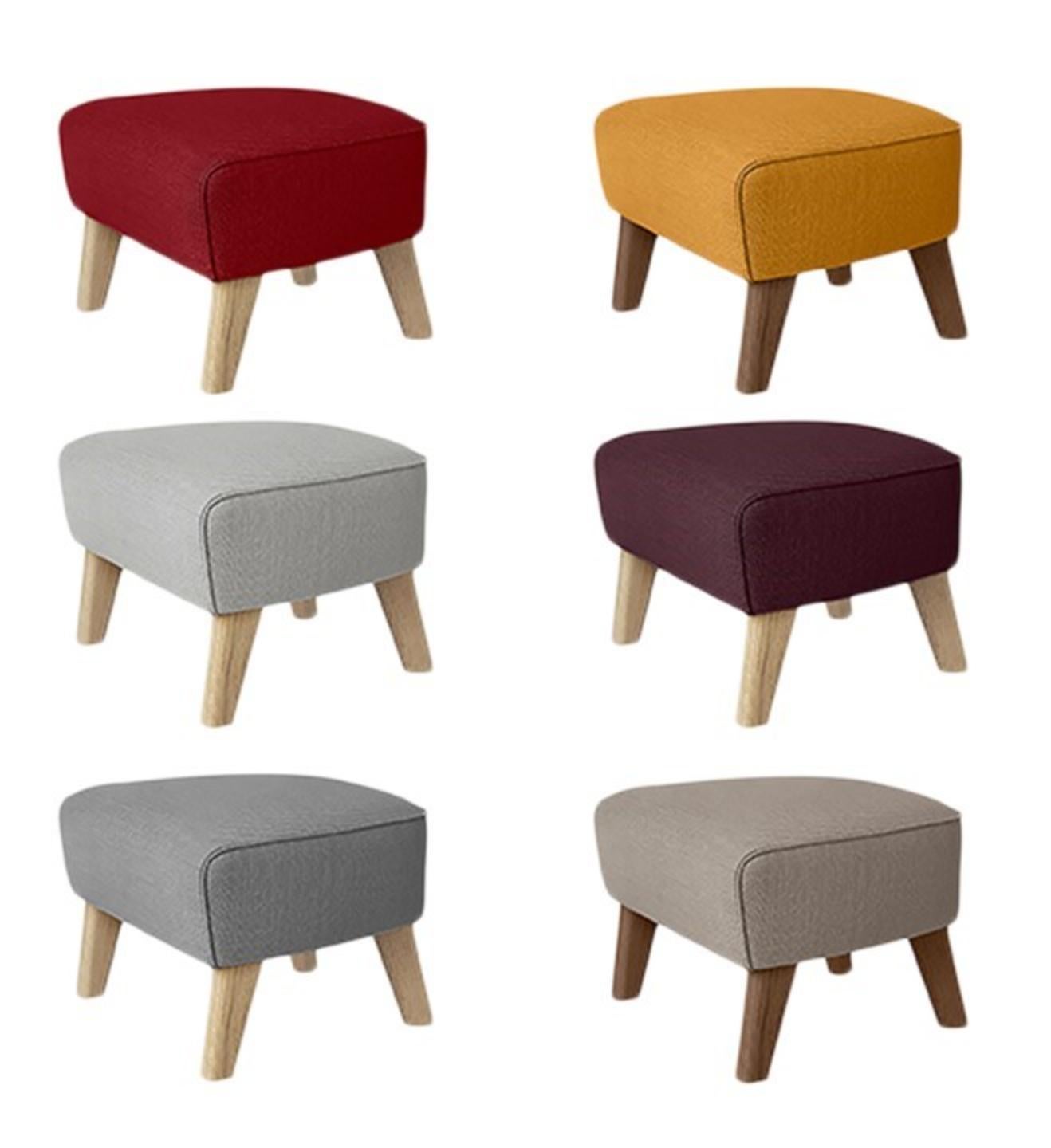 Post-Modern Maroon and Natural Oak Raf Simons Vidar 3 My Own Chair Footstool by Lassen For Sale