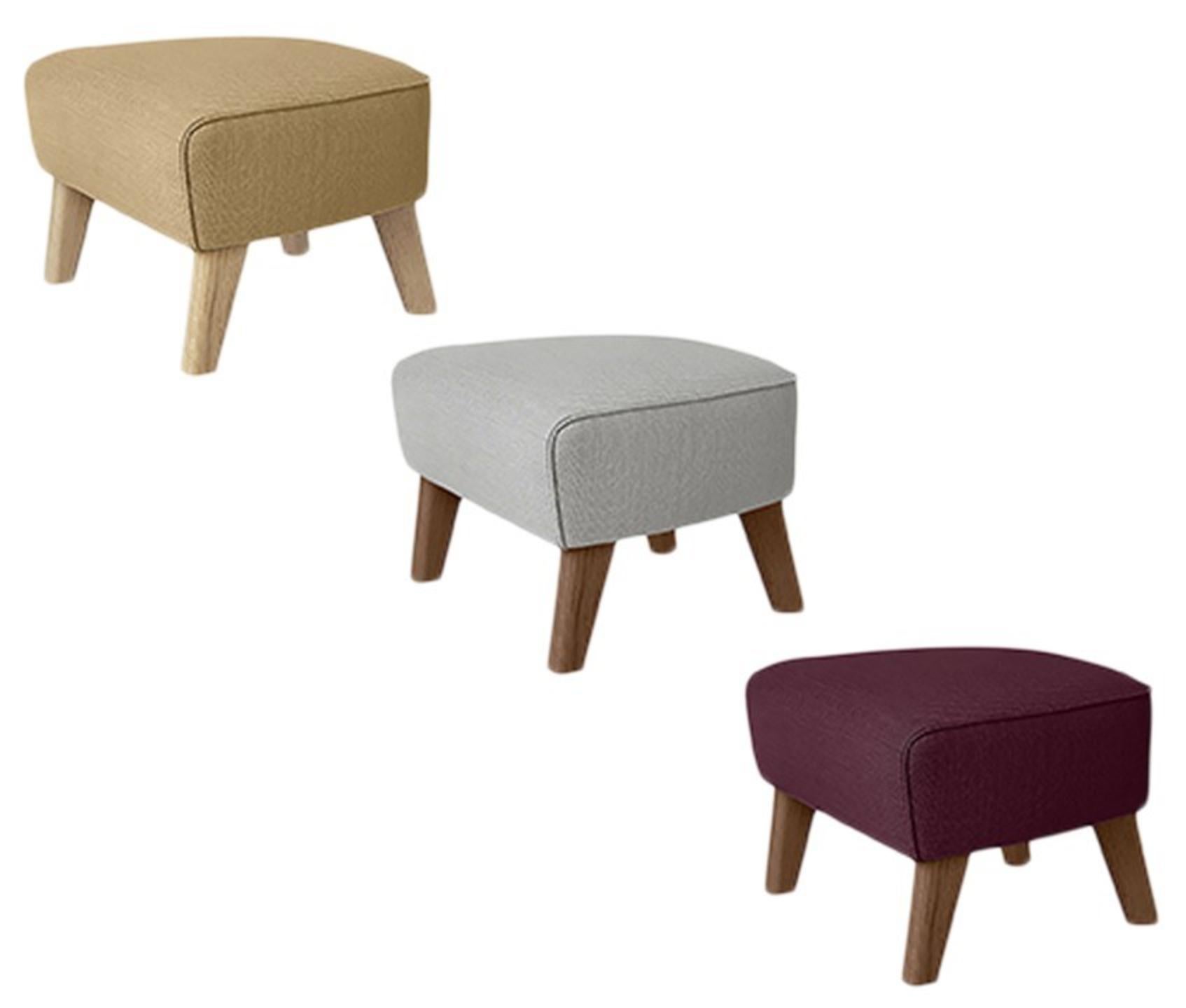 Danish Maroon and Natural Oak Raf Simons Vidar 3 My Own Chair Footstool by Lassen For Sale