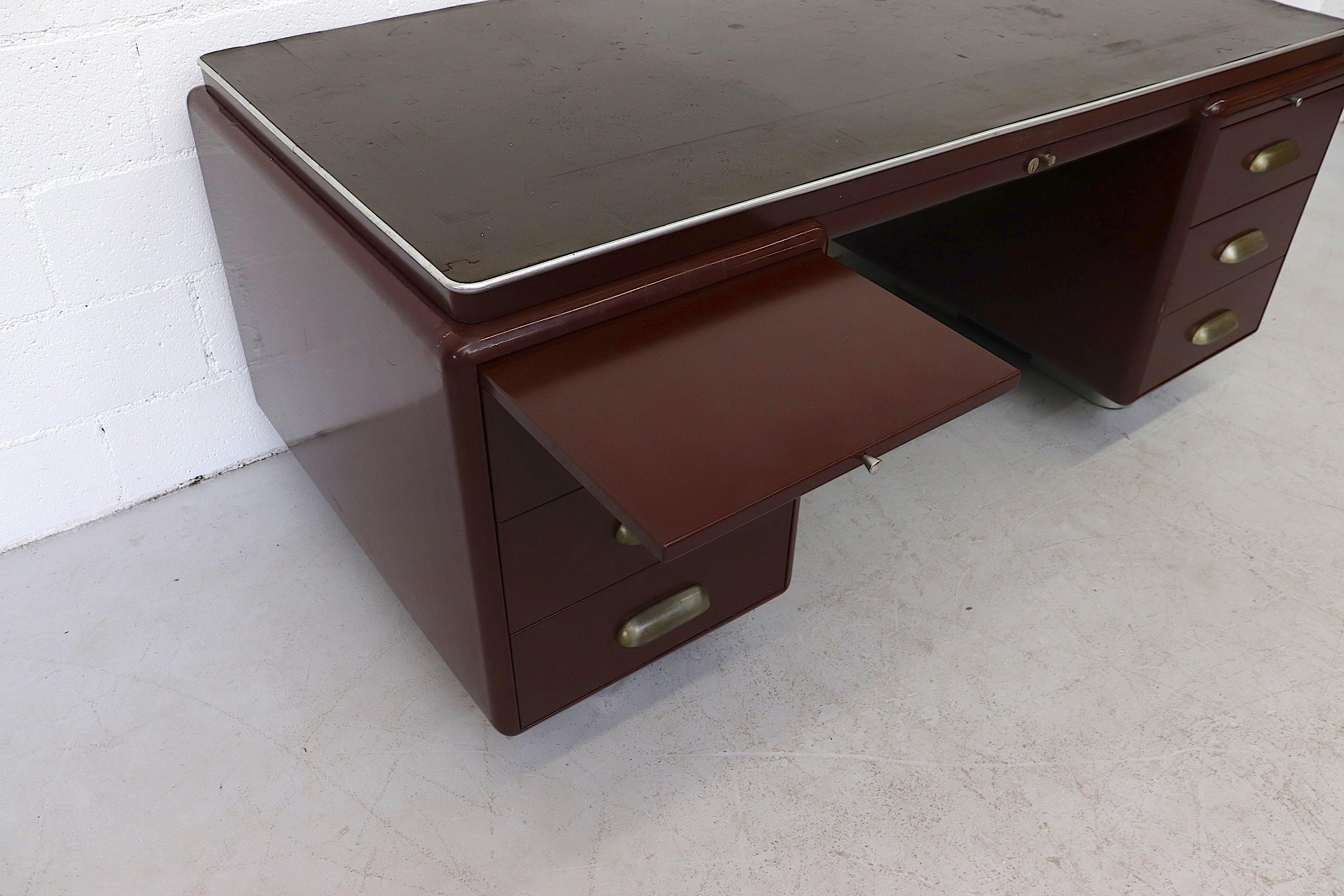 Enameled Industrial Ahrend ODA Desk with Steel Accents