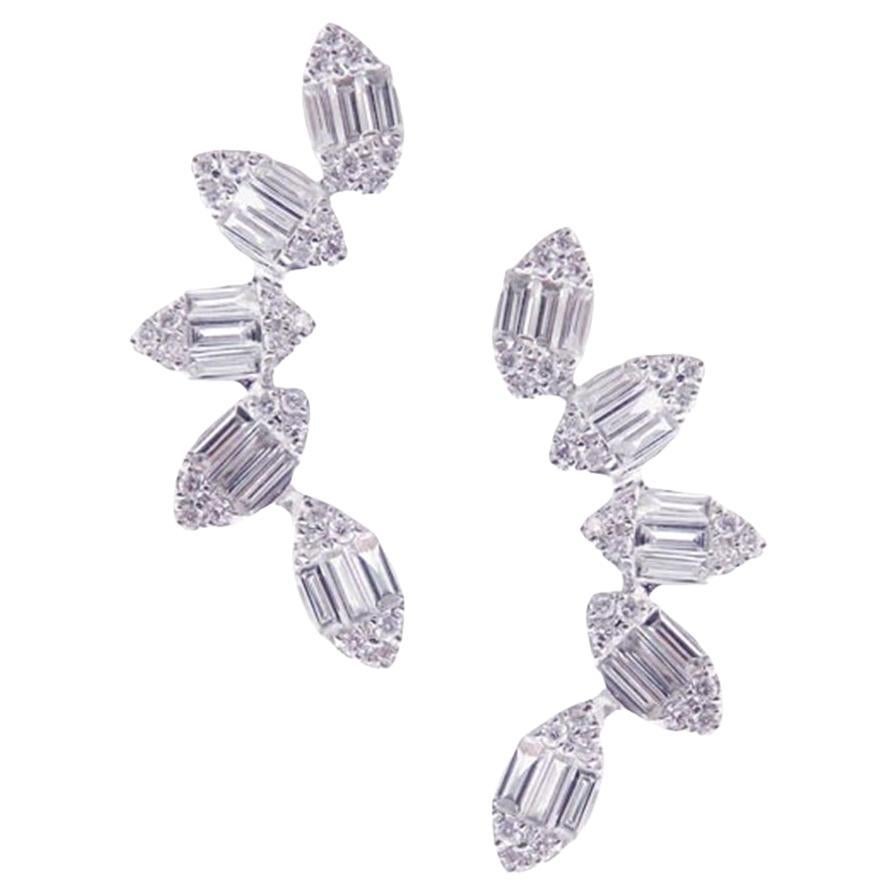 Marqkee Diamant-Baguette-Ohrringel im Angebot