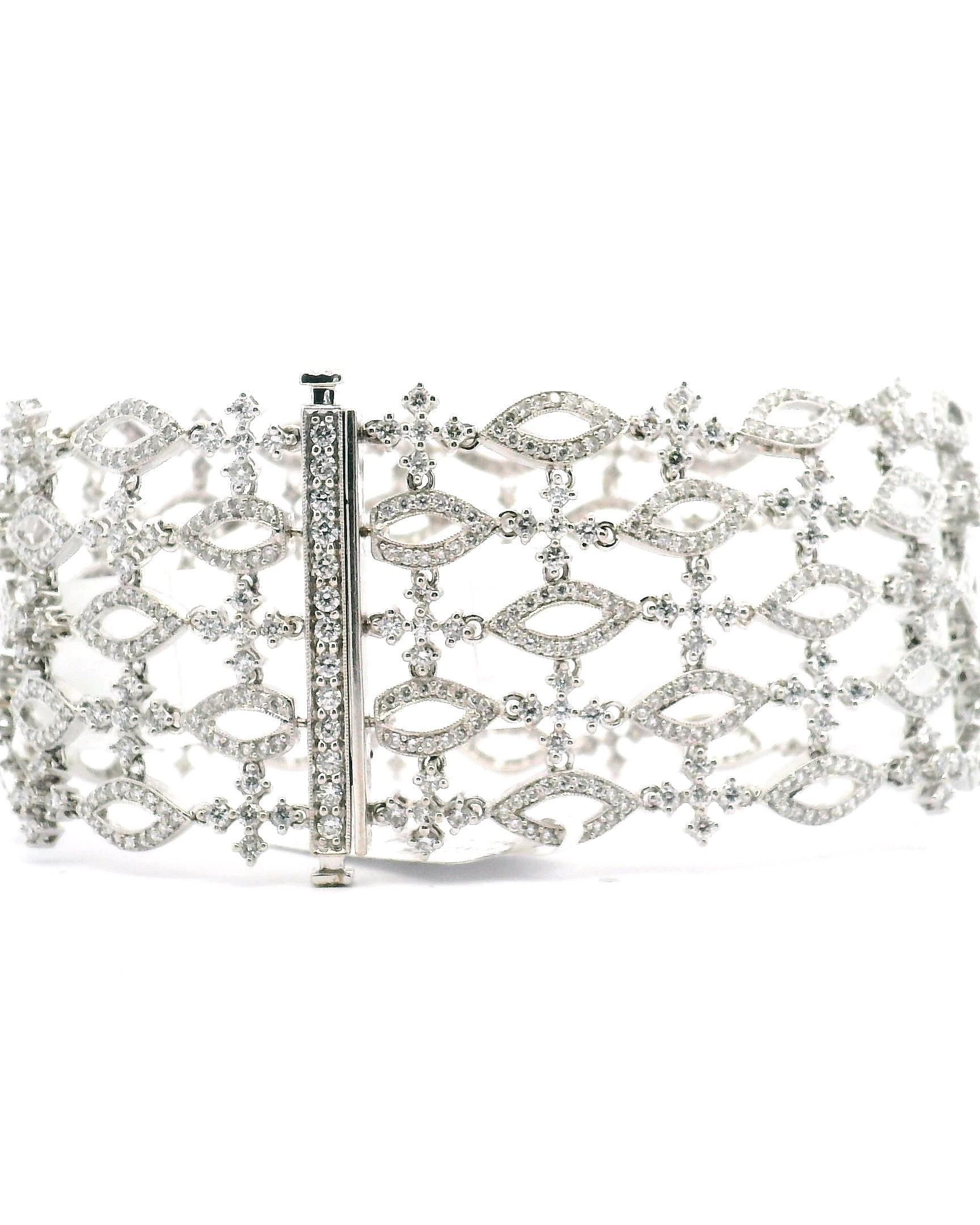 Pulsera Marque Link Diamante Oro Blanco en venta 6