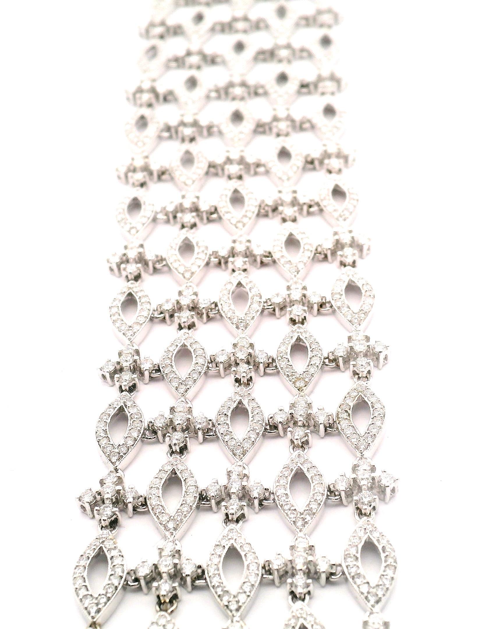 Pulsera Marque Link Diamante Oro Blanco en Bueno estado para la venta en Sausalito, CA