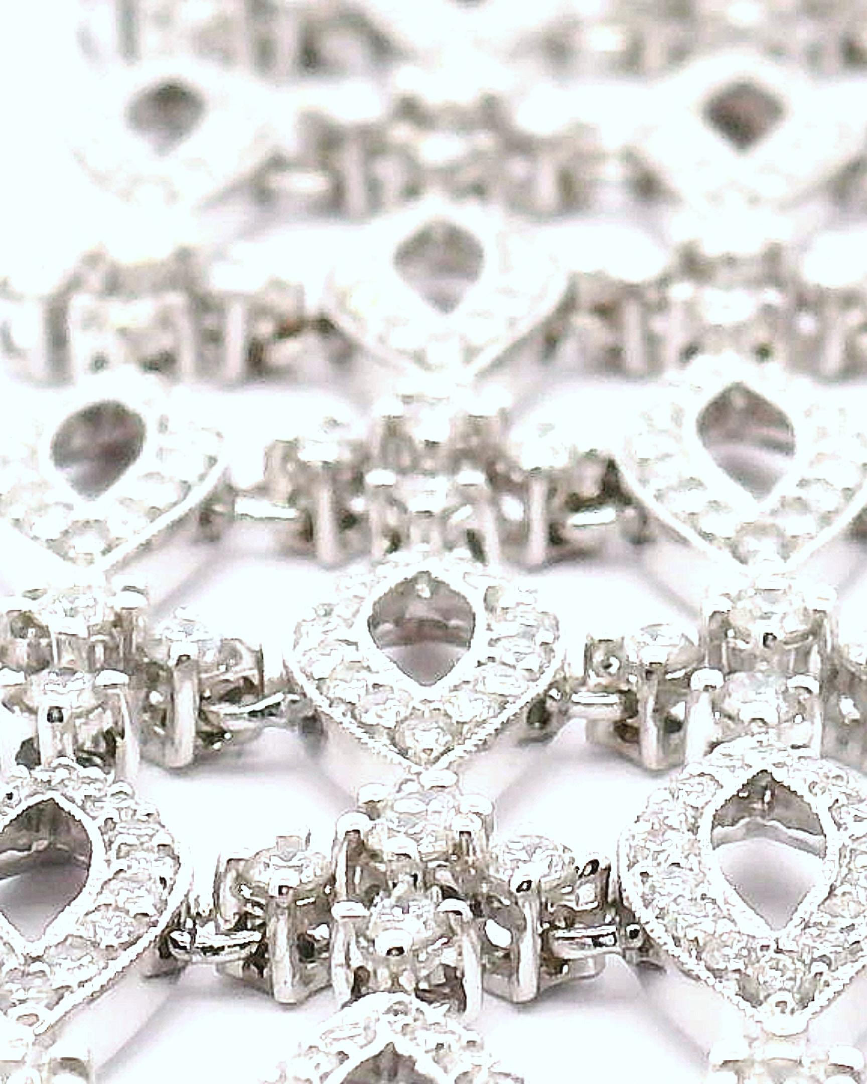 De las mujeres Pulsera Marque Link Diamante Oro Blanco en venta