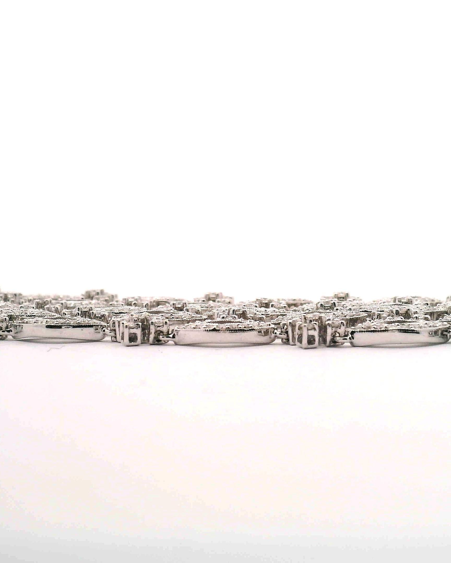 Pulsera Marque Link Diamante Oro Blanco en venta 3