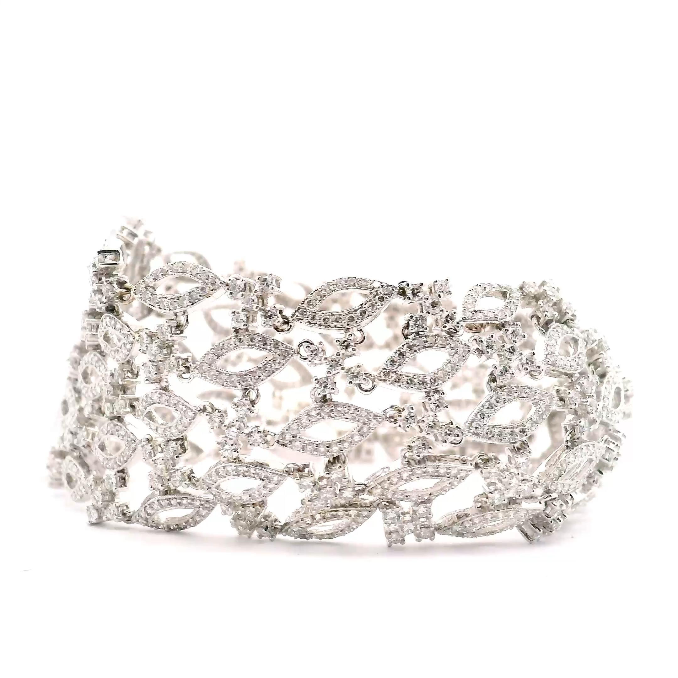 Pulsera Marque Link Diamante Oro Blanco en venta 5