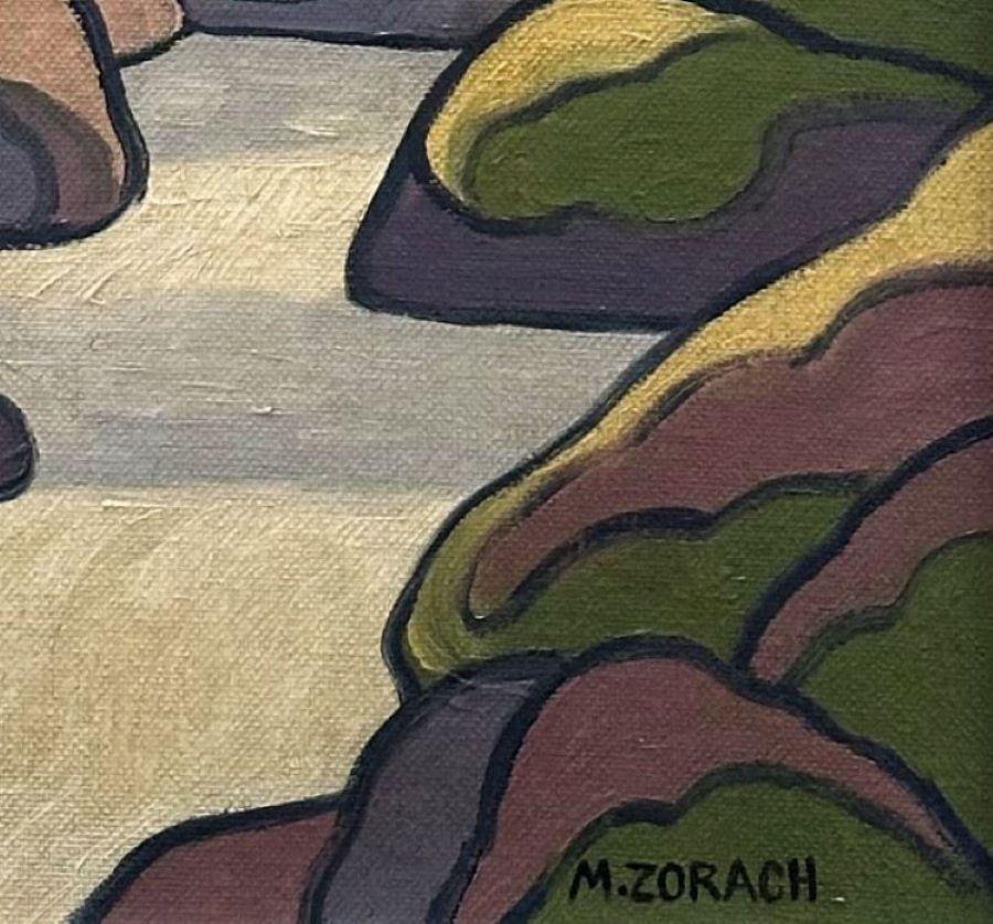 Waterfall - Beige Landscape Painting by Marquerite Zorach 