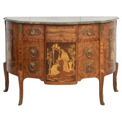 Commode marquetée en marqueterie