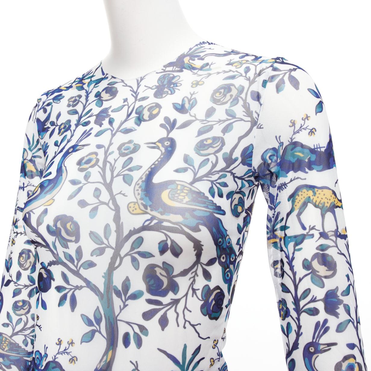 MARQUES ALMEIDA blue white animal floral print mesh long sleeve top XS
Reference: AAWC/A01124
Brand: Marques Almeida
Material: Polyester, Blend
Color: White, Blue
Pattern: Floral
Closure: Pullover
Extra Details: Semi sheer
Made in: