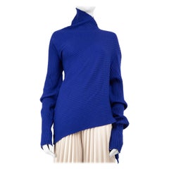 Marques Almeida Blue Wool Asymmetric Knit Jumper Size M