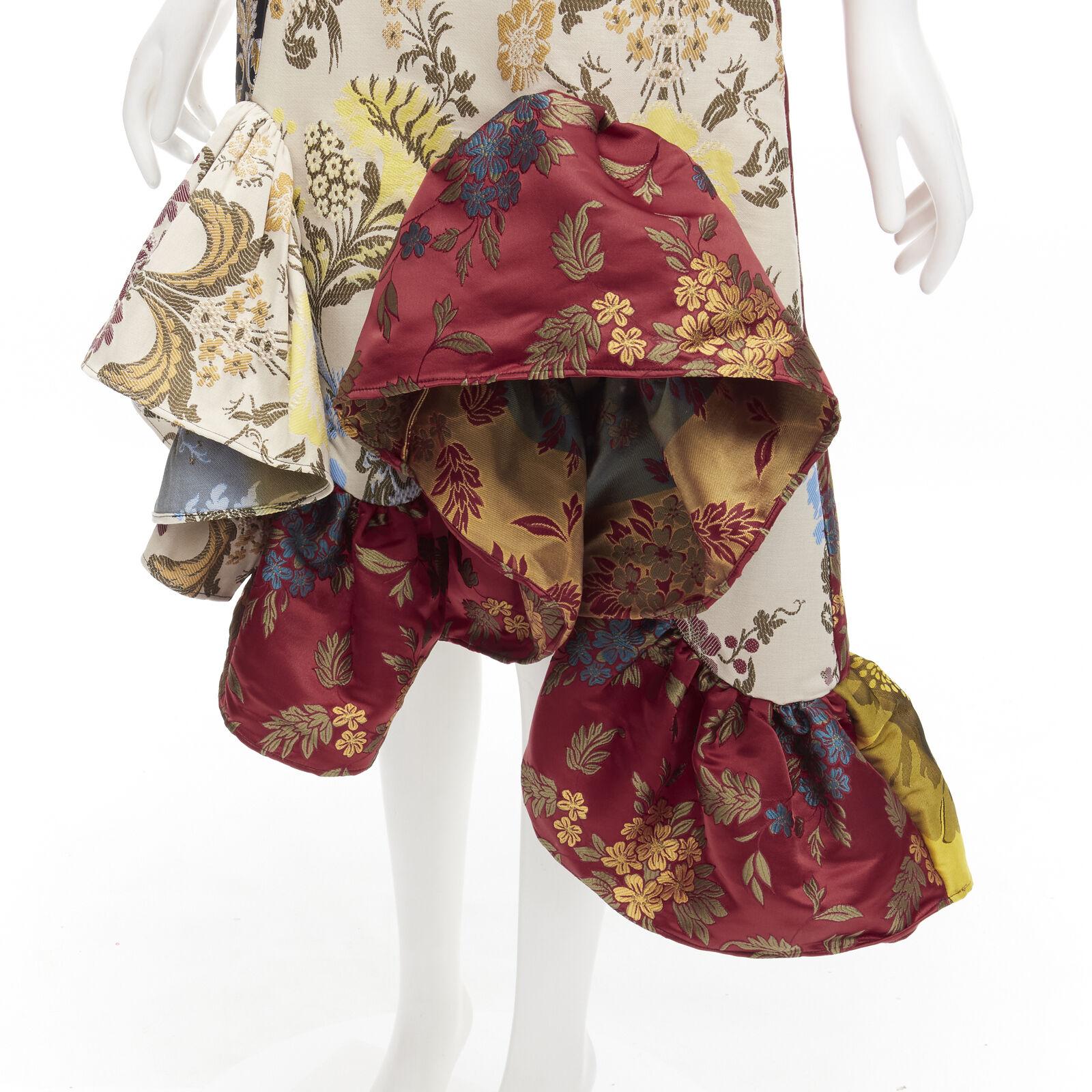 MARQUES ALMEIDA Net Sustain Remade 2020 patchwork brocade ruffled skirt UK6 XS
Reference: AAWC/A00439
Brand: Marques Almeida
Collection: 2020 NET SUSTAIN REMADE
Material: Polyester, Blend
Color: Multicolour
Pattern: Floral
Closure: Zip
Extra