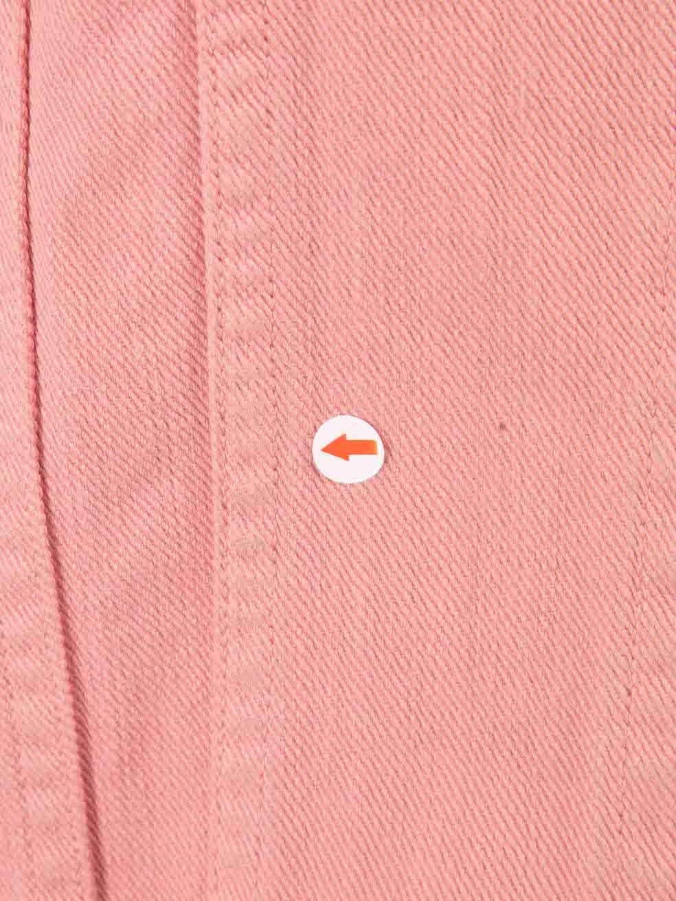 Marques Almeida Pink Frayed Edge Denim Jacket Size S For Sale 1