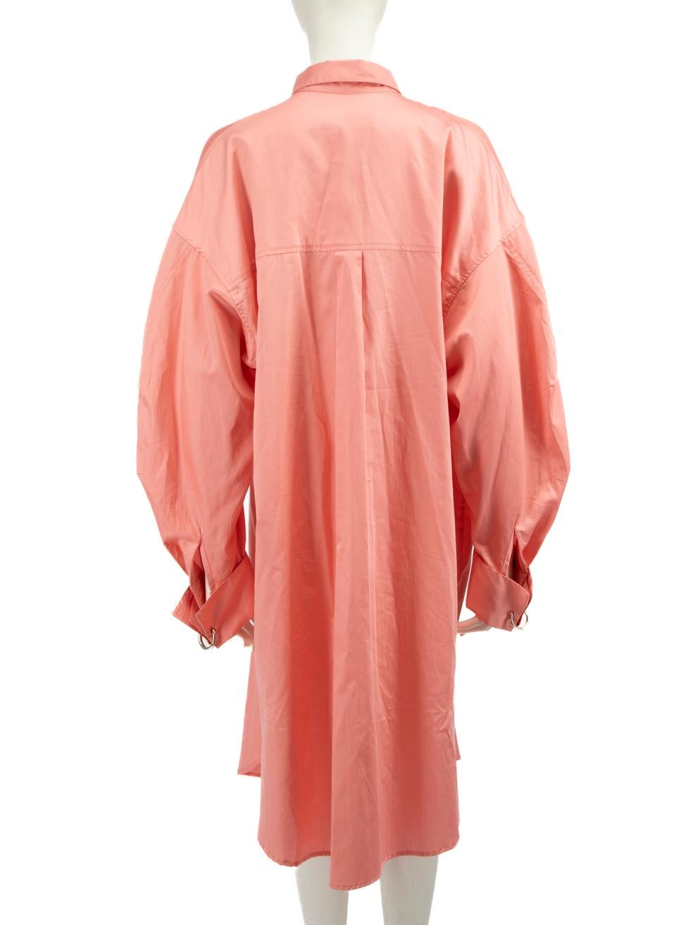 Orange Marques Almeida Pink Shirt Midi Dress Size S For Sale