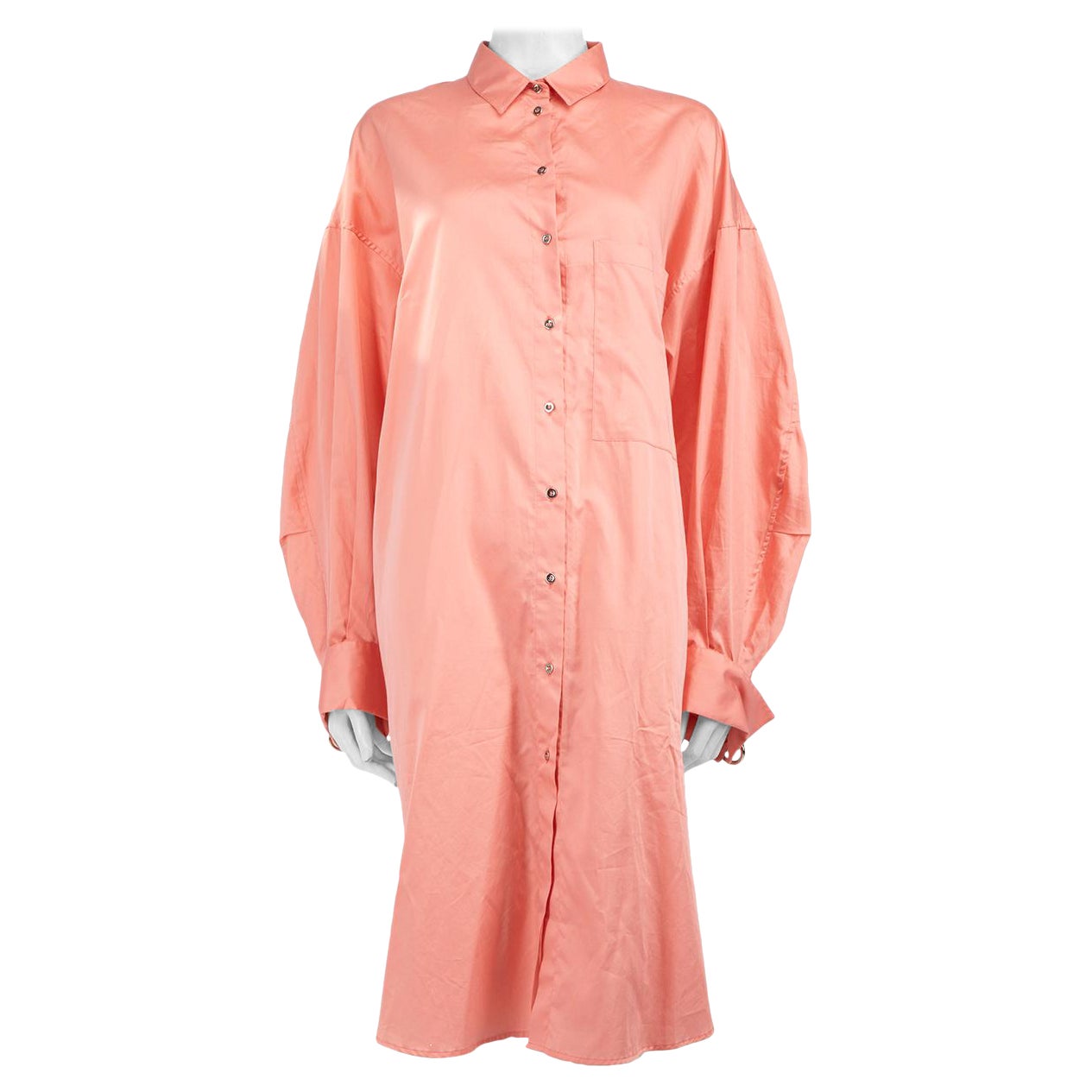 Marques Almeida Rosa Hemd Midikleid Größe S
