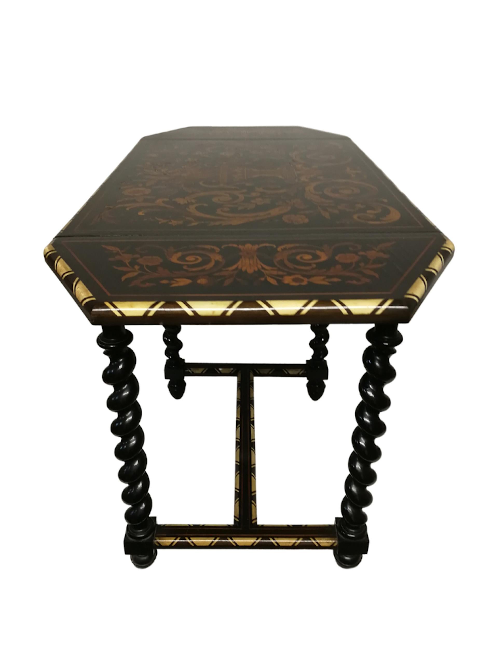 Marquetery Table with Foliage Pans 5