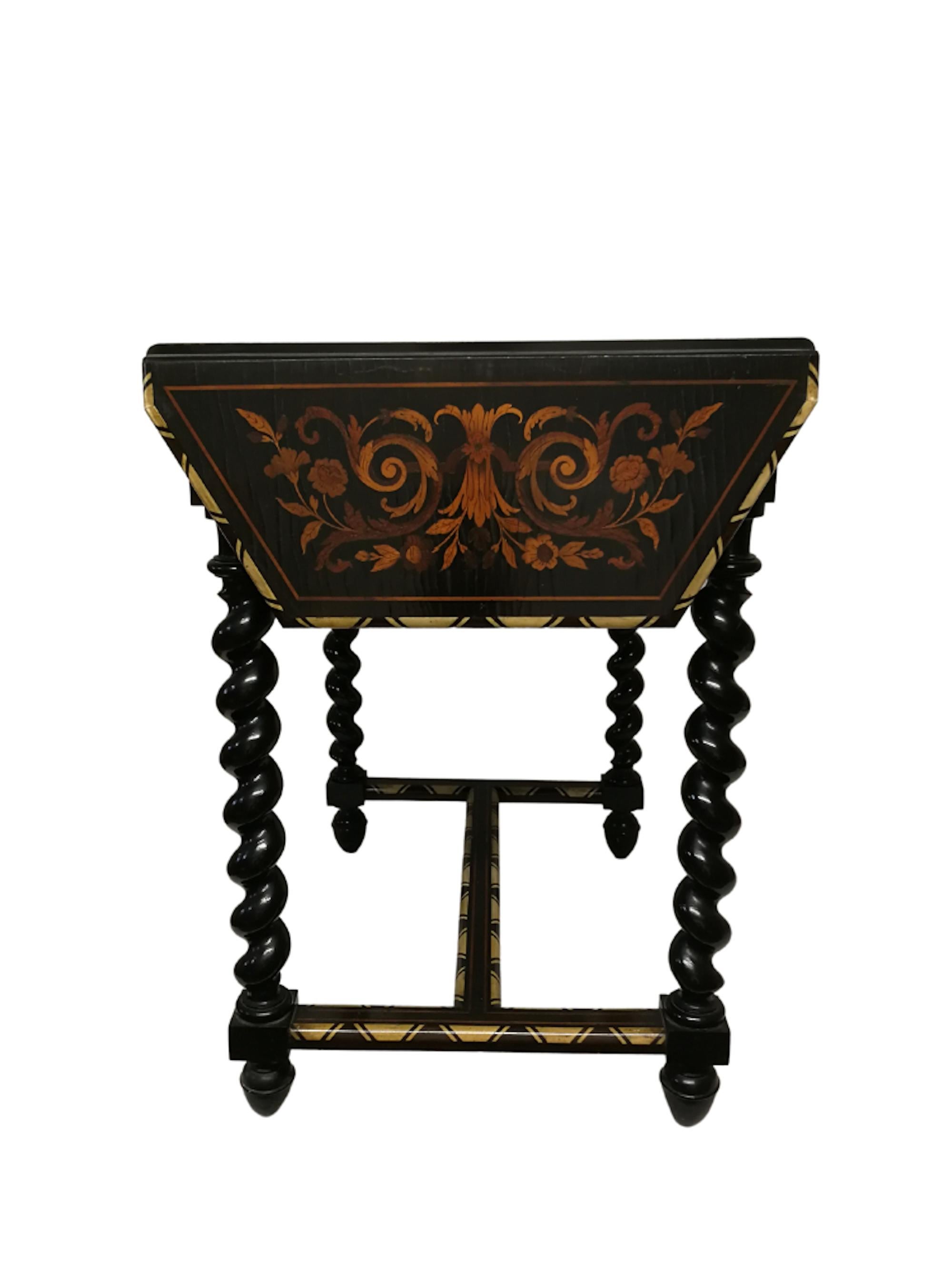 Marquetery Table with Foliage Pans 6