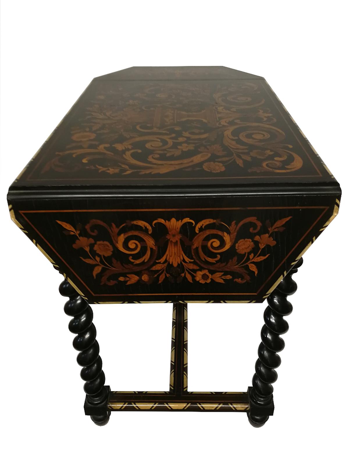 Marquetery Table with Foliage Pans 7