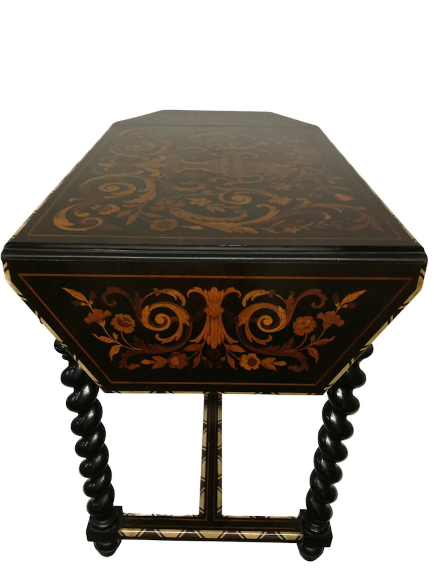 Marquetery Table with Foliage Pans 1
