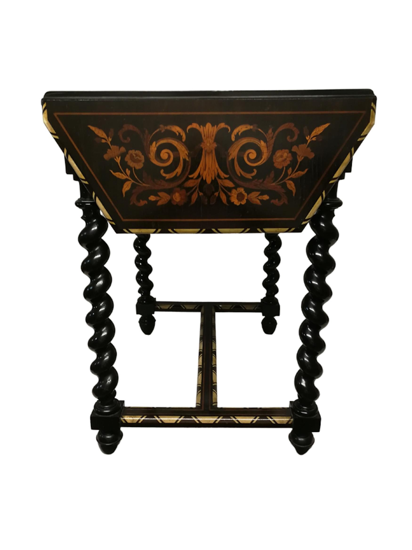 Marquetery Table with Foliage Pans 2