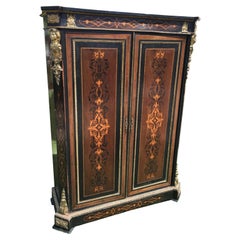 Marquetry and Gilt Bronze Cabinet Napoleon III, 19th Century