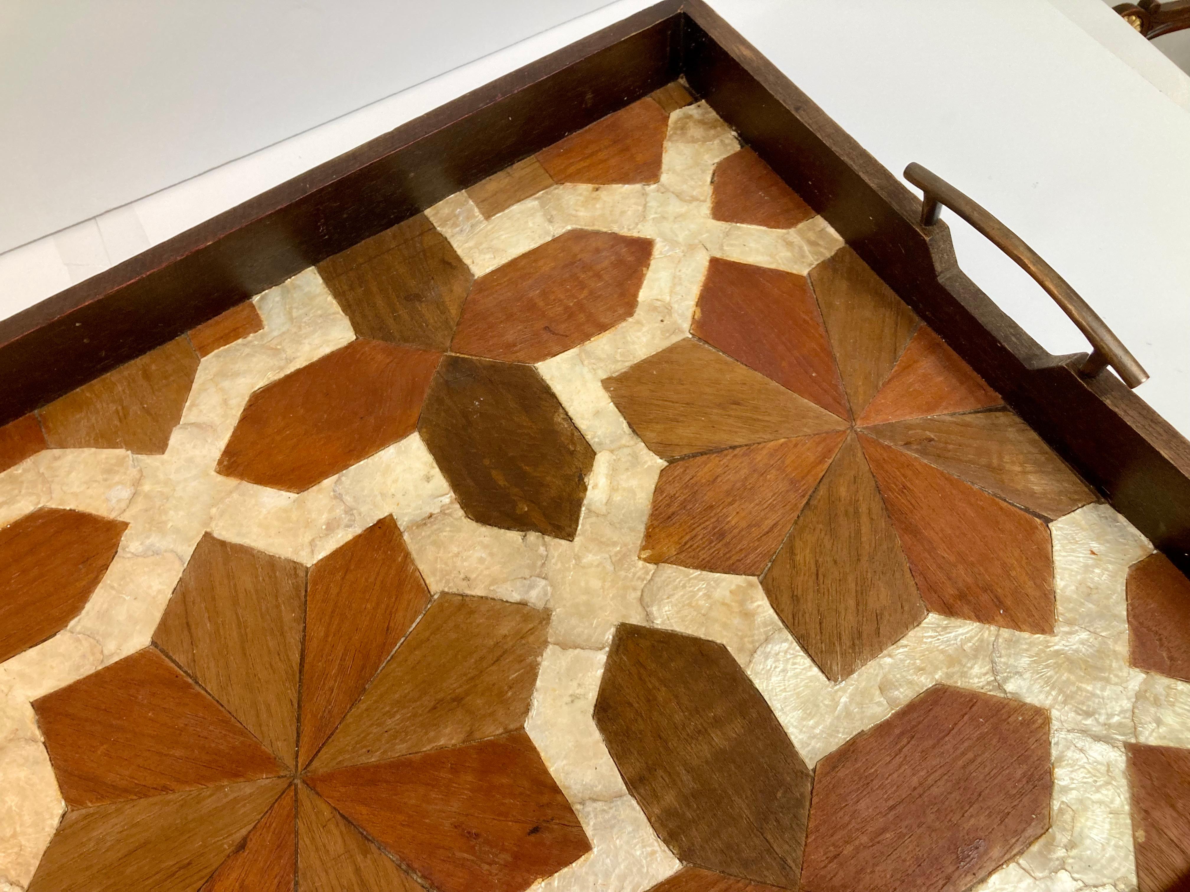 Marquetry and Mother-of-Pearl Large Tray 3