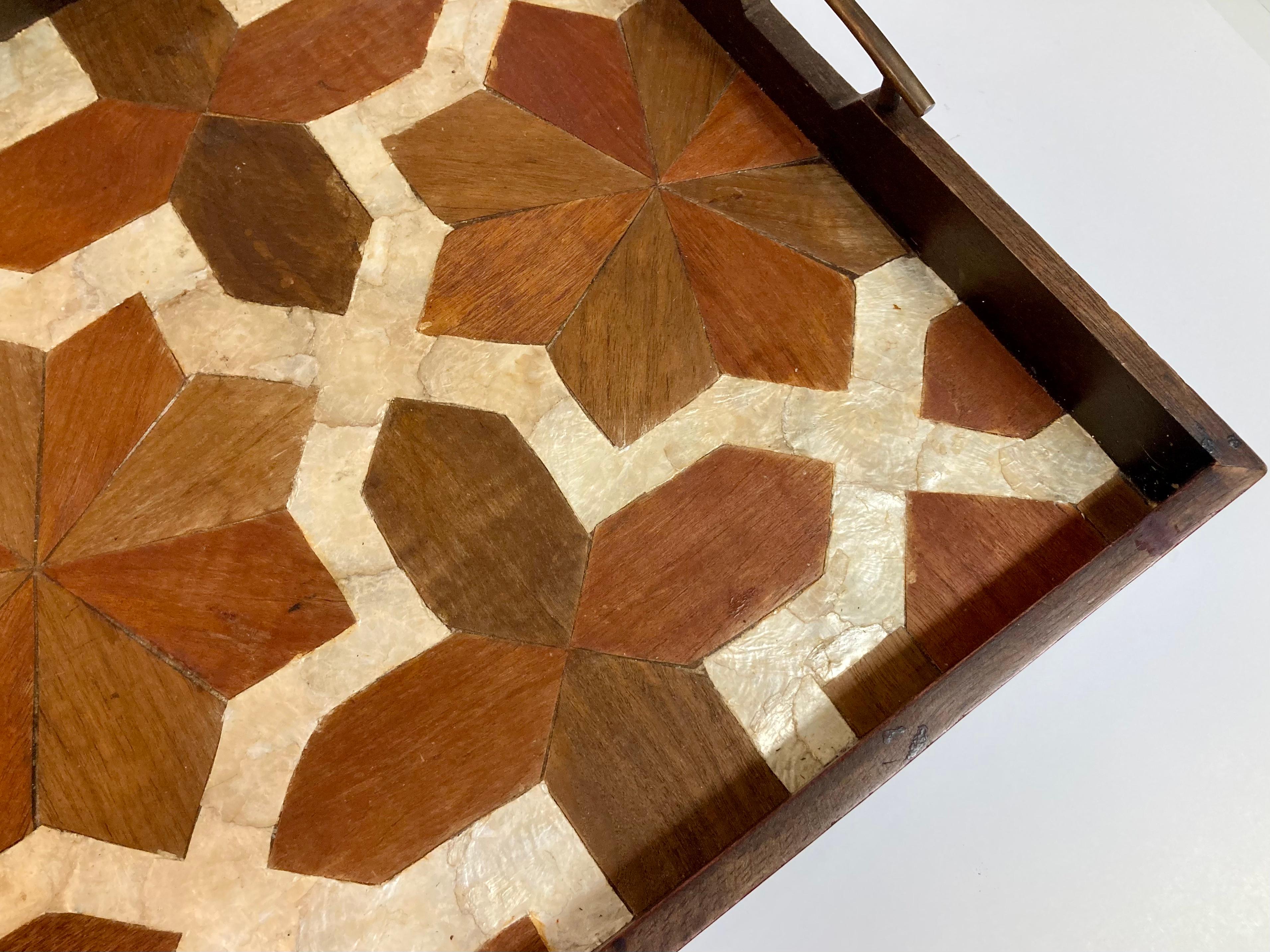 Marquetry and Mother-of-Pearl Large Tray 4