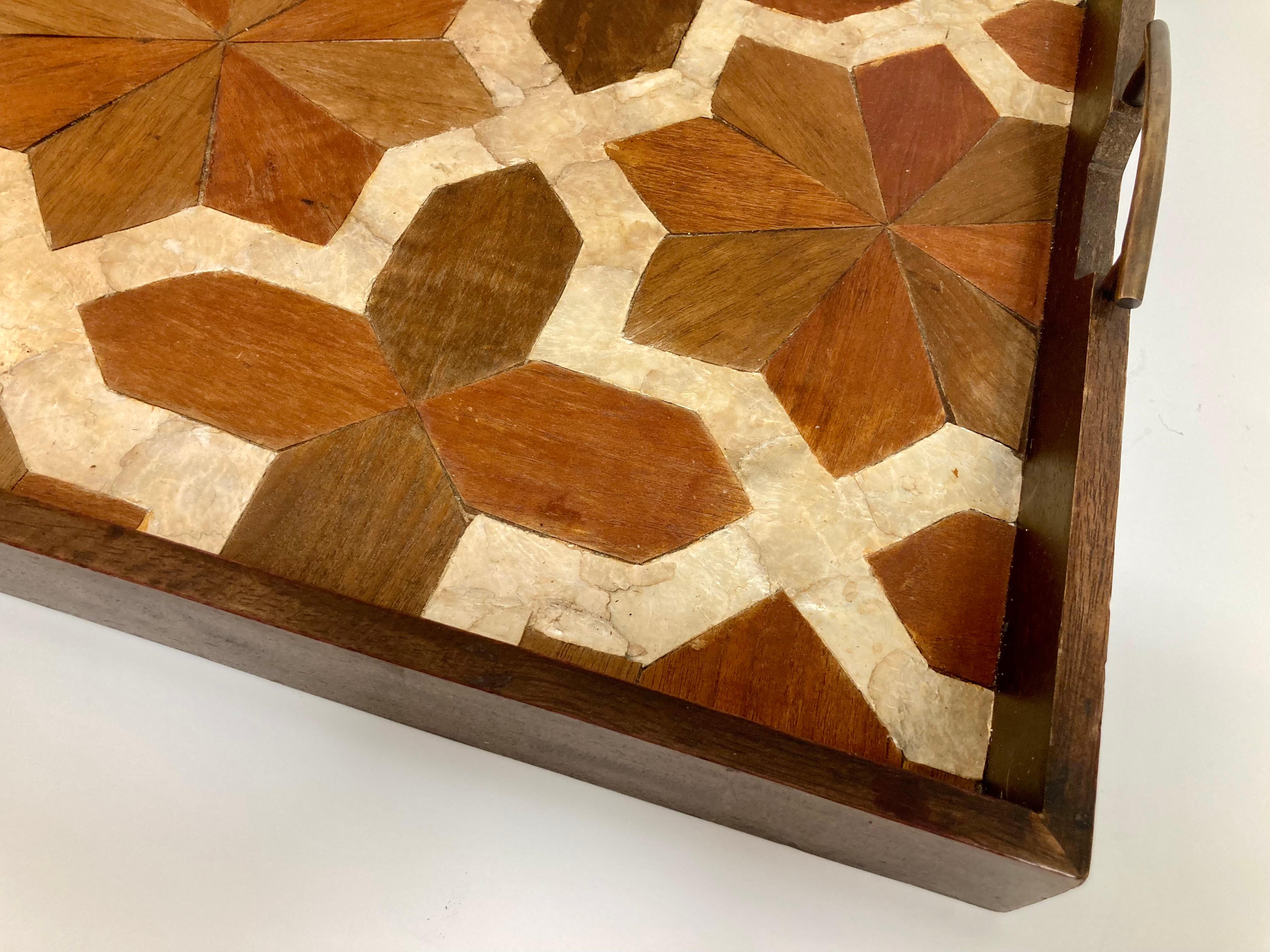 Marquetry and Mother-of-Pearl Large Tray 5
