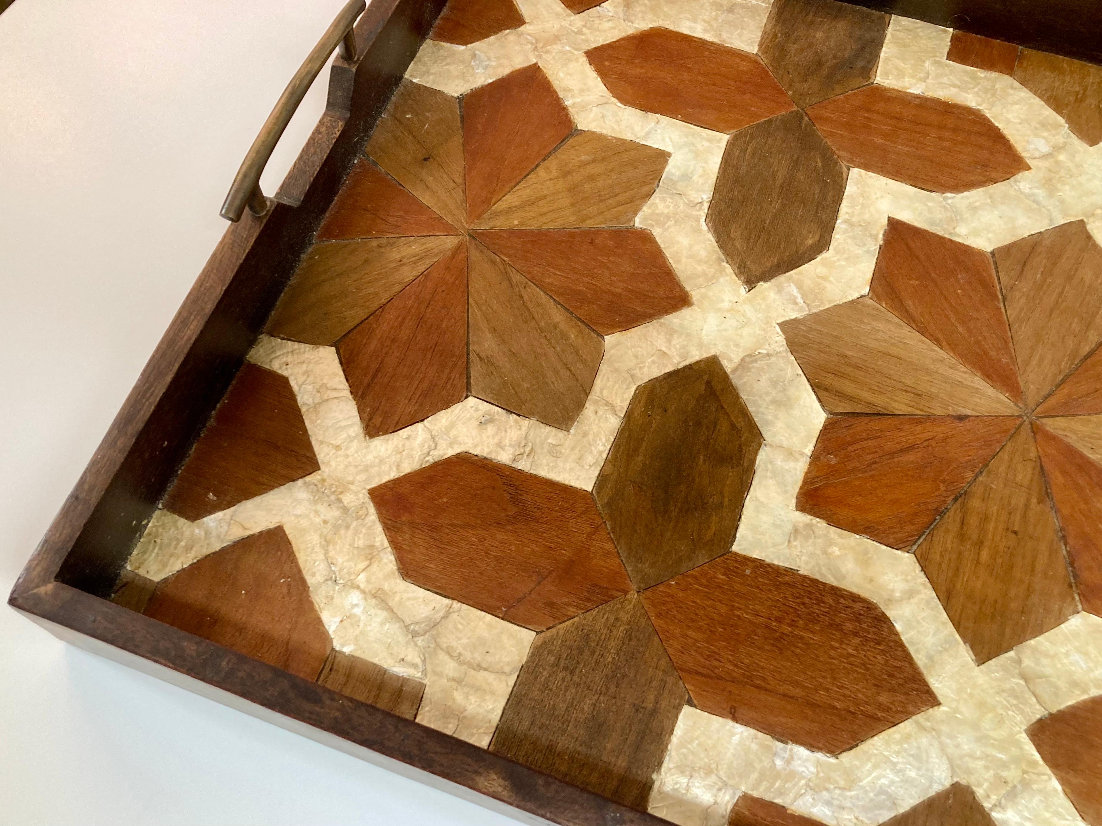 Marquetry and Mother-of-Pearl Large Tray 8