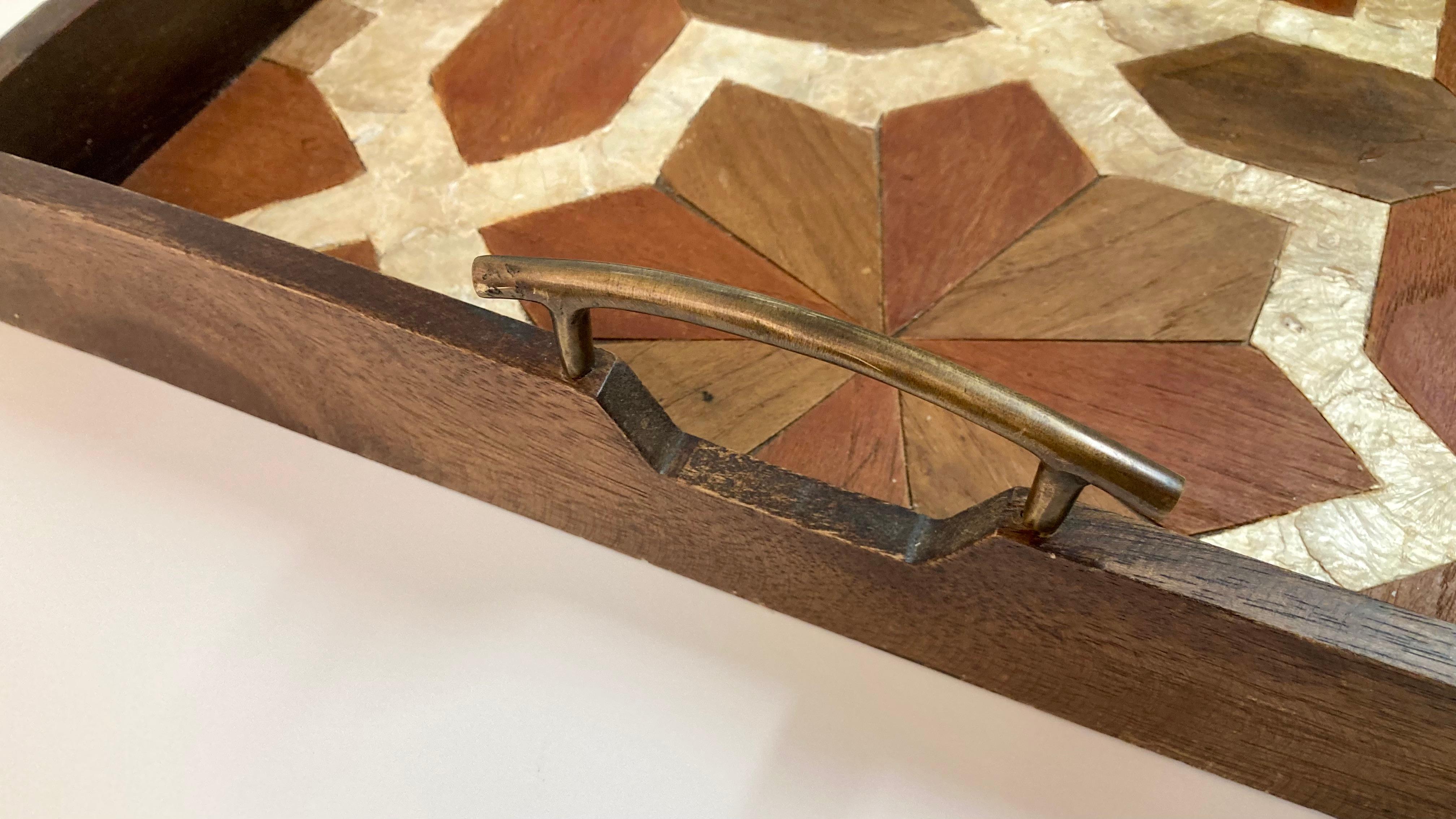 Marquetry and Mother-of-Pearl Large Tray 9