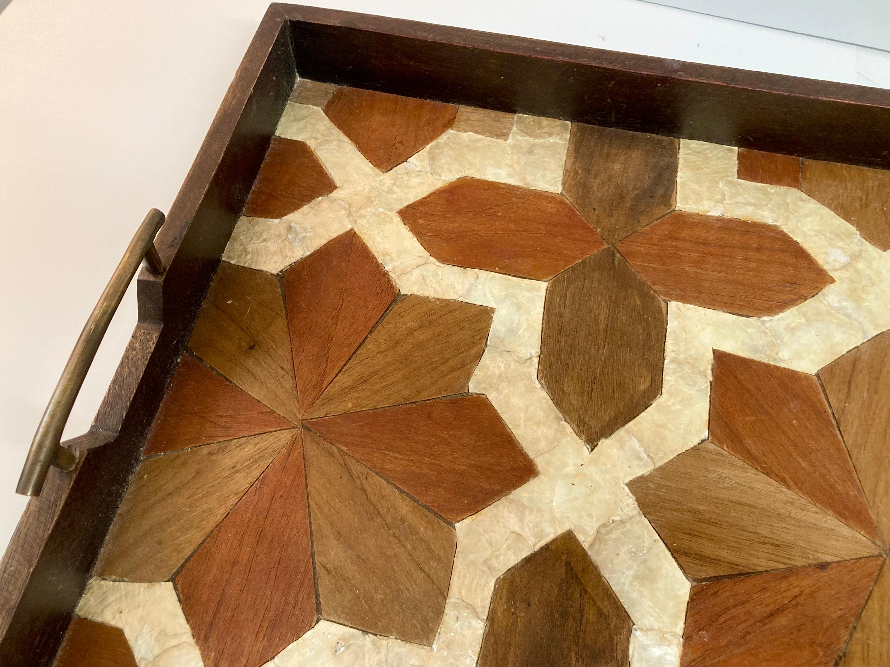 Marquetry and Mother-of-Pearl Large Tray 2