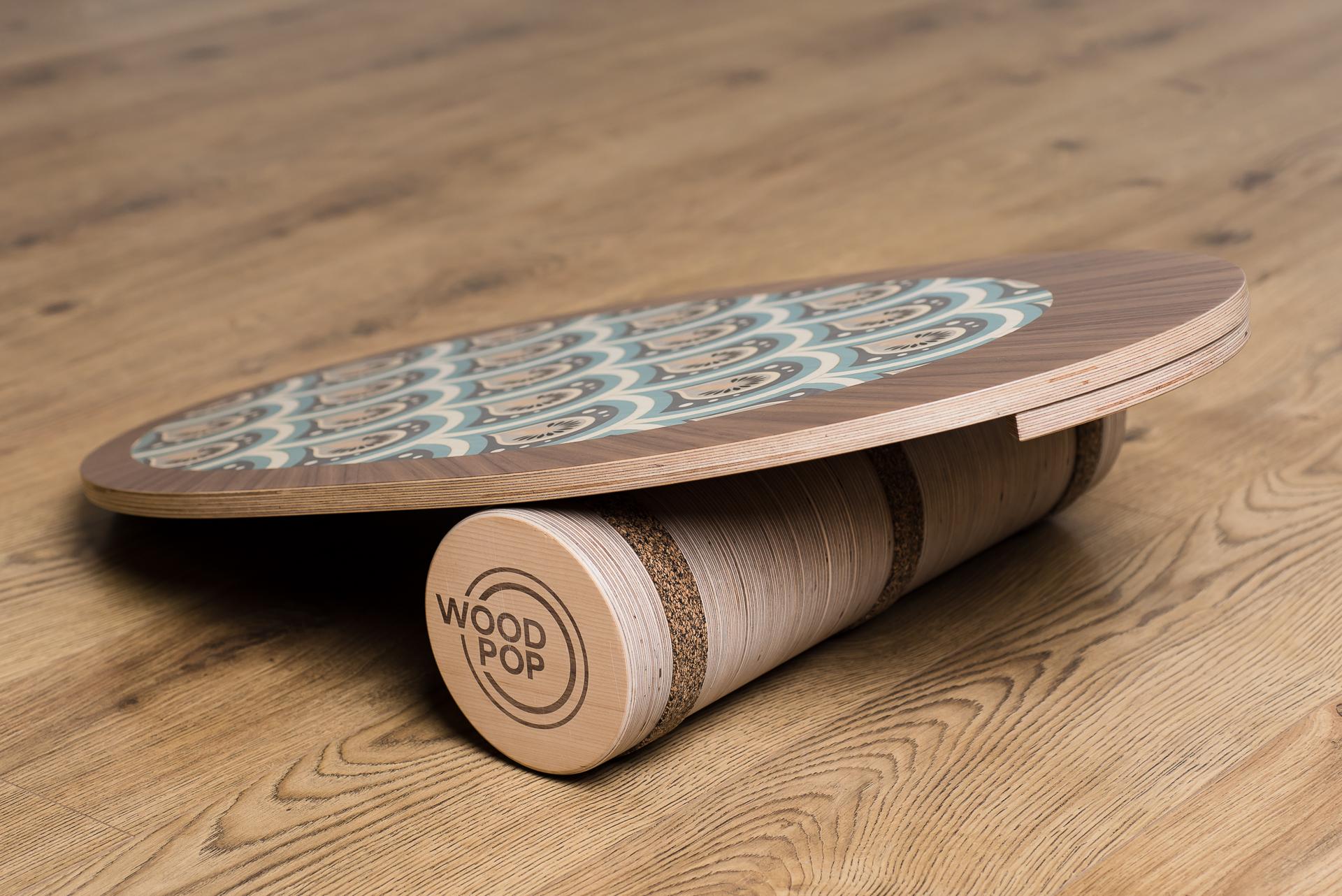 Contemporary Marquetry Balance Board For Sale