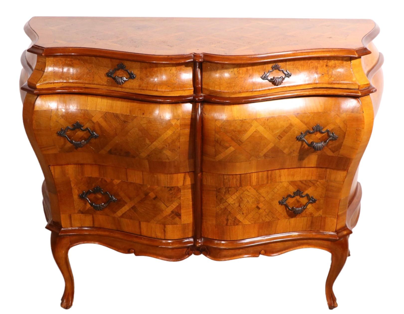Marquetry Bombay Chest of Drawers Made in Italy for Weiman Furniture 1940/1960 2