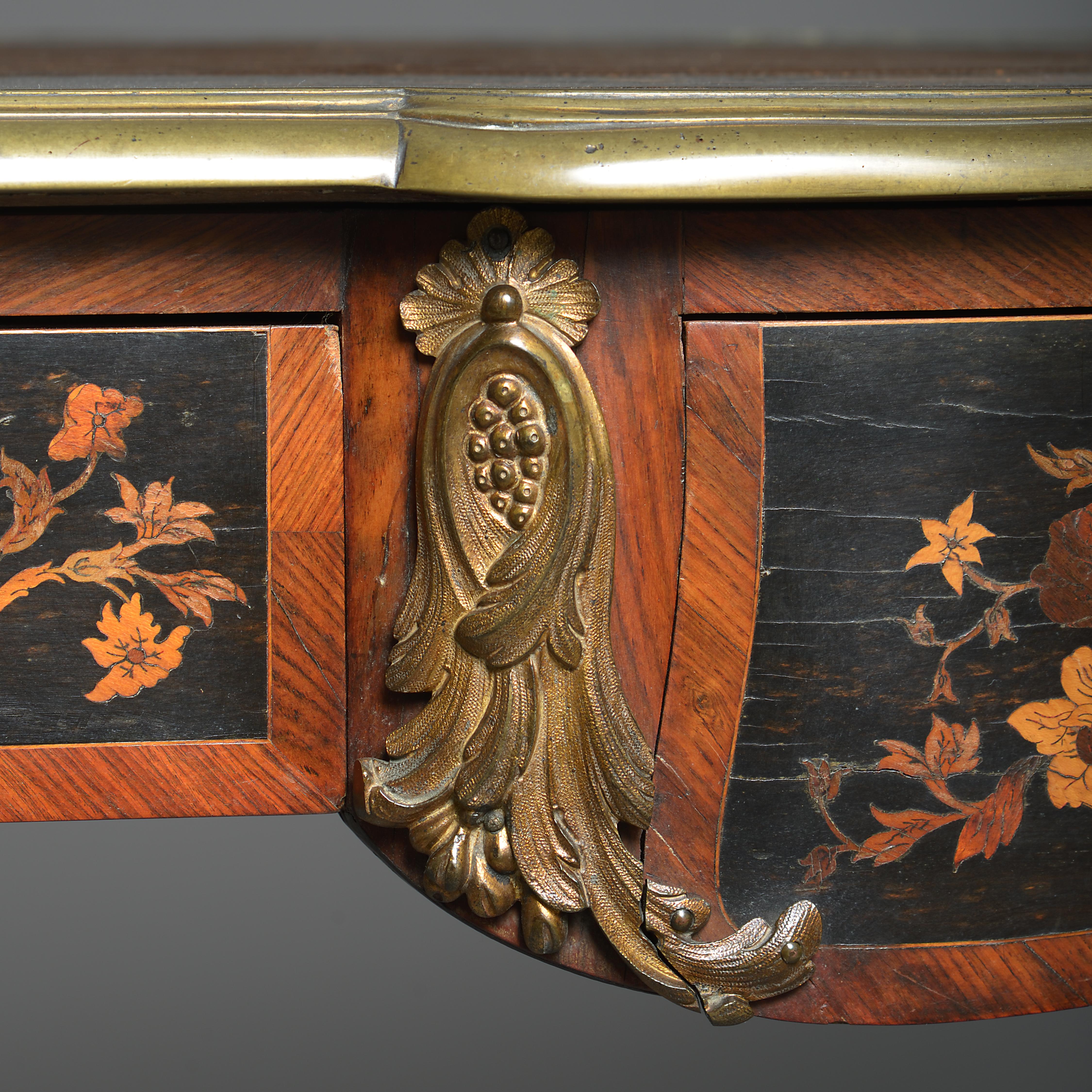 Marquetry Bureau Plat Attributed to Robert Blake & Sons 1