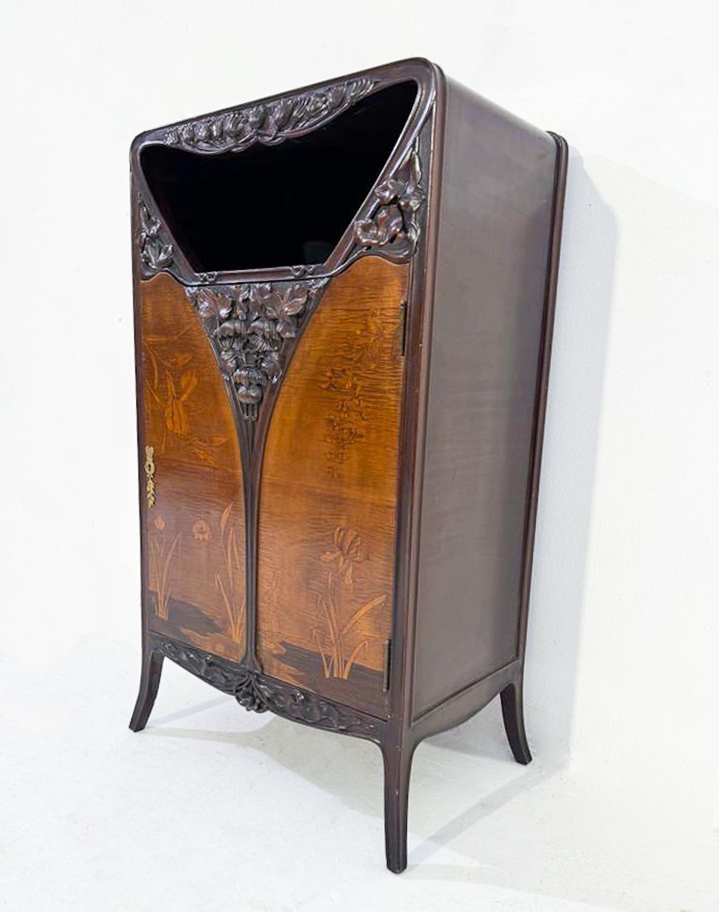 Marquetry Cabinet in Mahogany, c.1900 For Sale 3