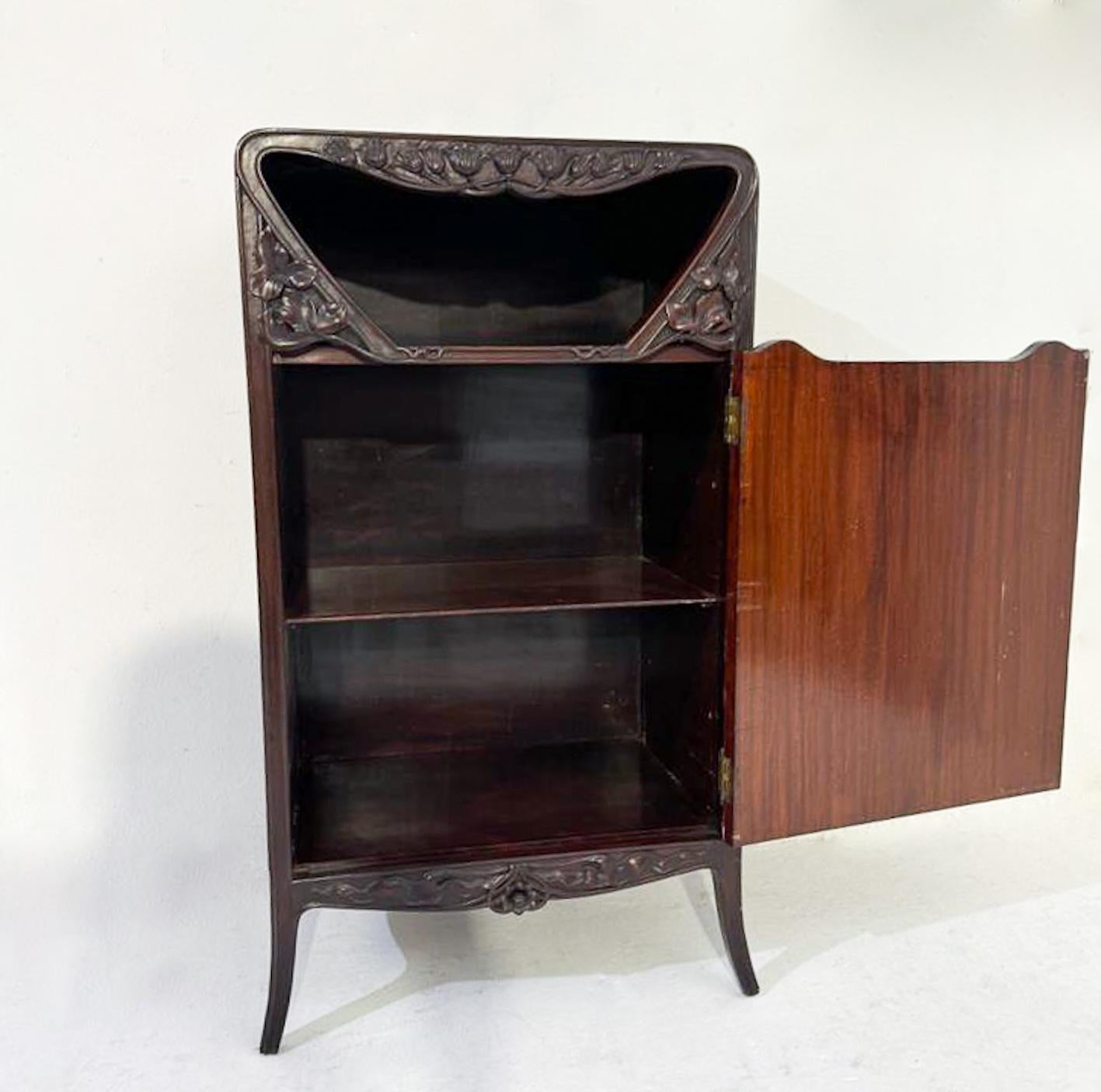 Marquetry Cabinet in Mahogany, c.1900 For Sale 4