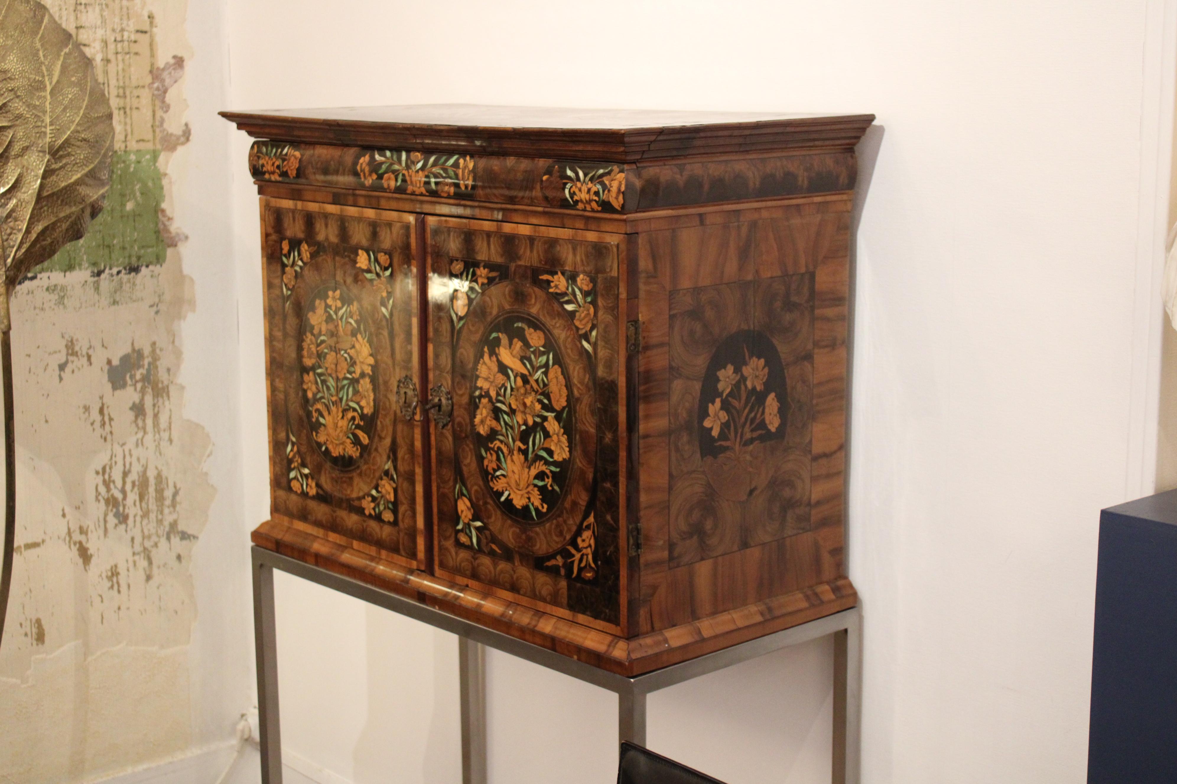 18th Century Marquetry cabinet, late 18th century For Sale