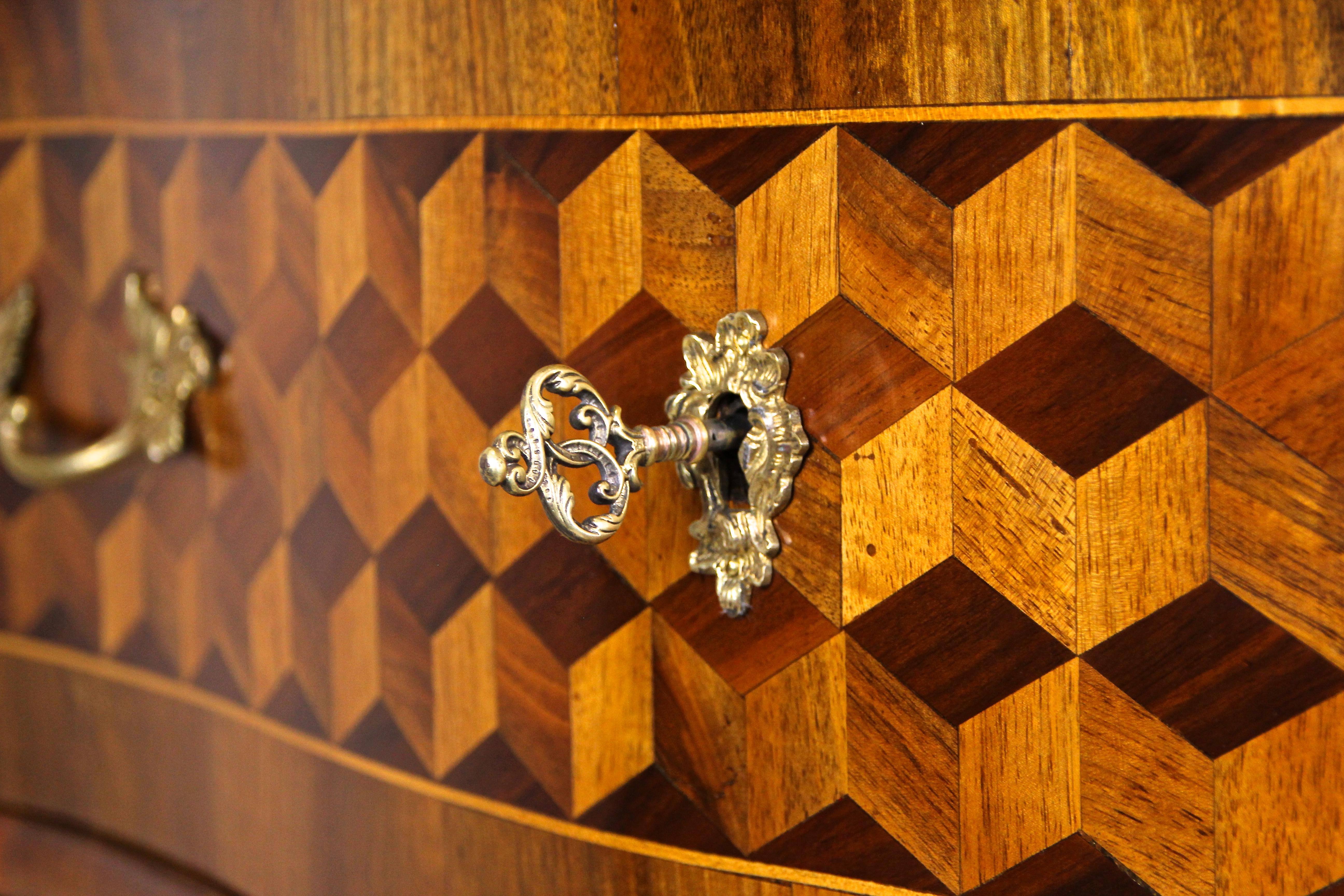 Marquetry Chest of Drawers Baroque 18th Century, Austria, circa 1760 5