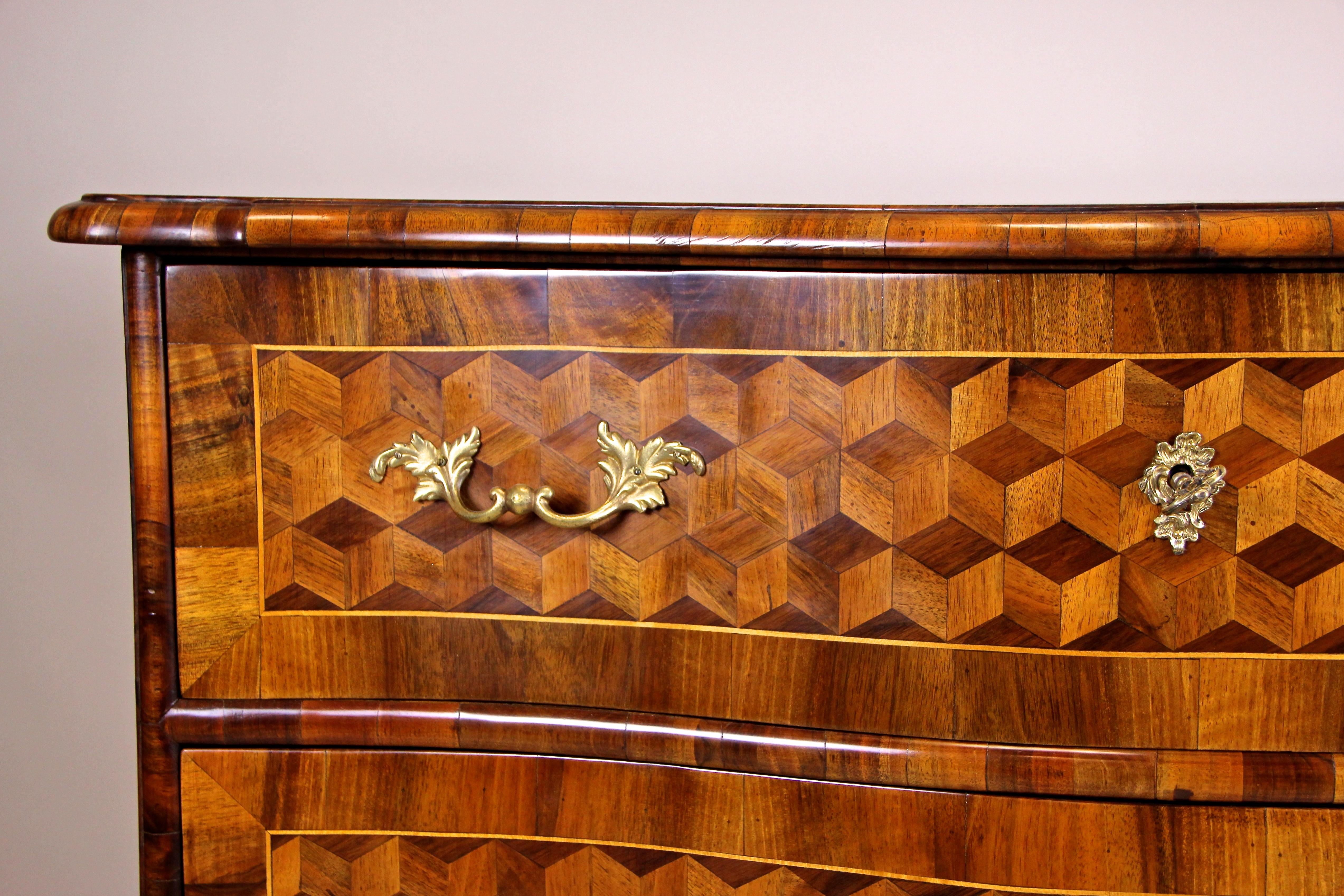Marquetry Chest of Drawers Baroque 18th Century, Austria, circa 1760 2