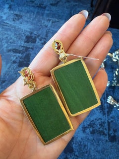 Orecchini con intarsio di Silvia Furmanovich