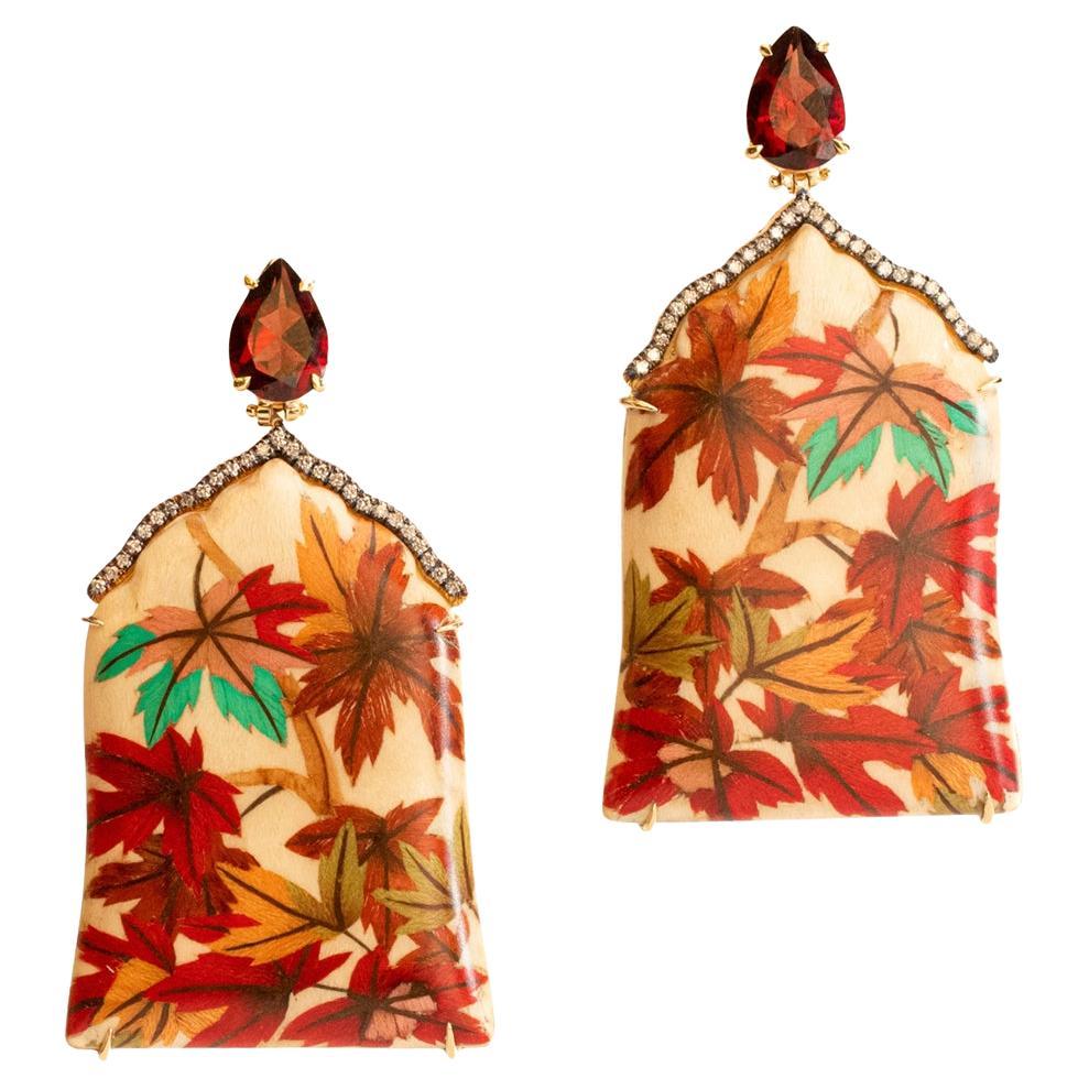 Marquetry Earrings by Silvia Furmanovich