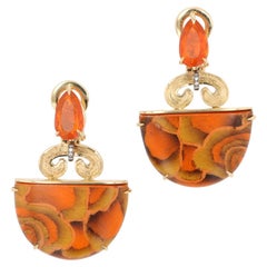 Marquetry Earrings by Silvia Furmanovich