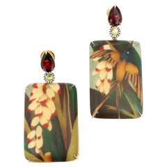 Marquetry Earrings by Silvia Furmanovich