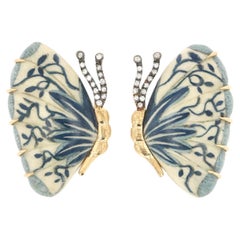 Boucles d'oreilles en marqueterie de Silvia Furmanovich