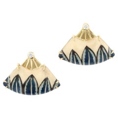 Marquetry Earrings by Silvia Furmanovich