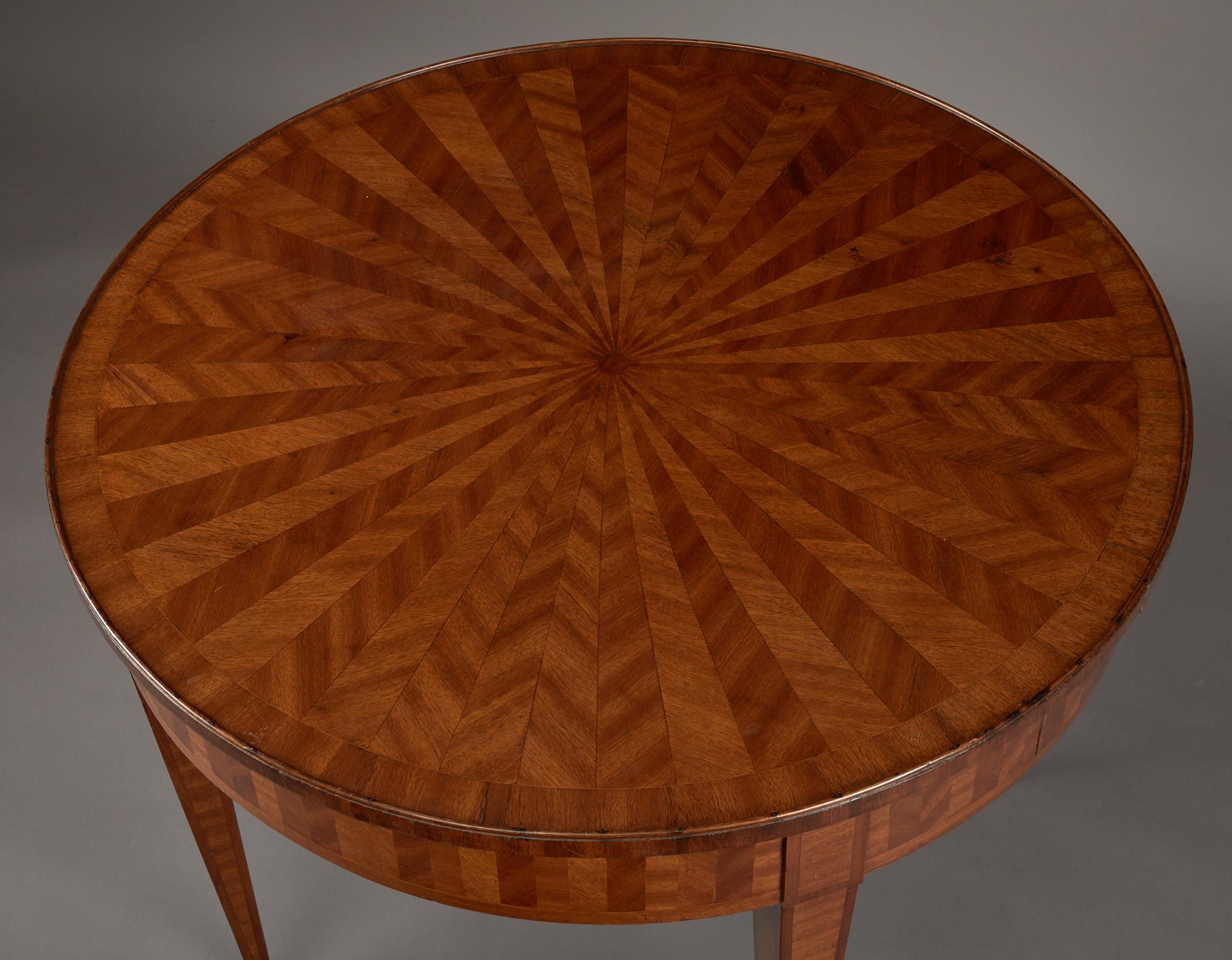Marquetry Games Table For Sale 3