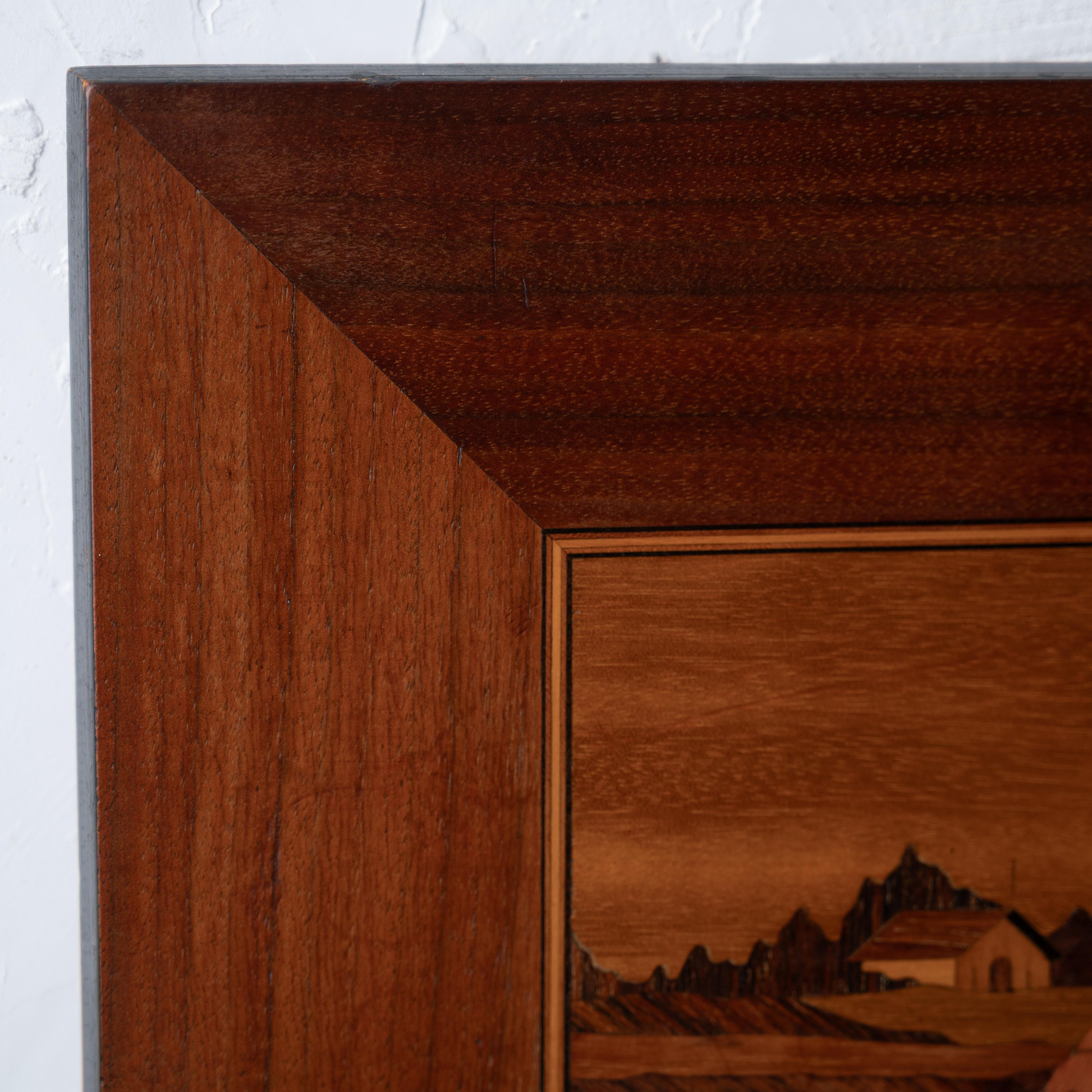 Early 20th Century Marquetry Hunt Scene Panel, c.1920 For Sale